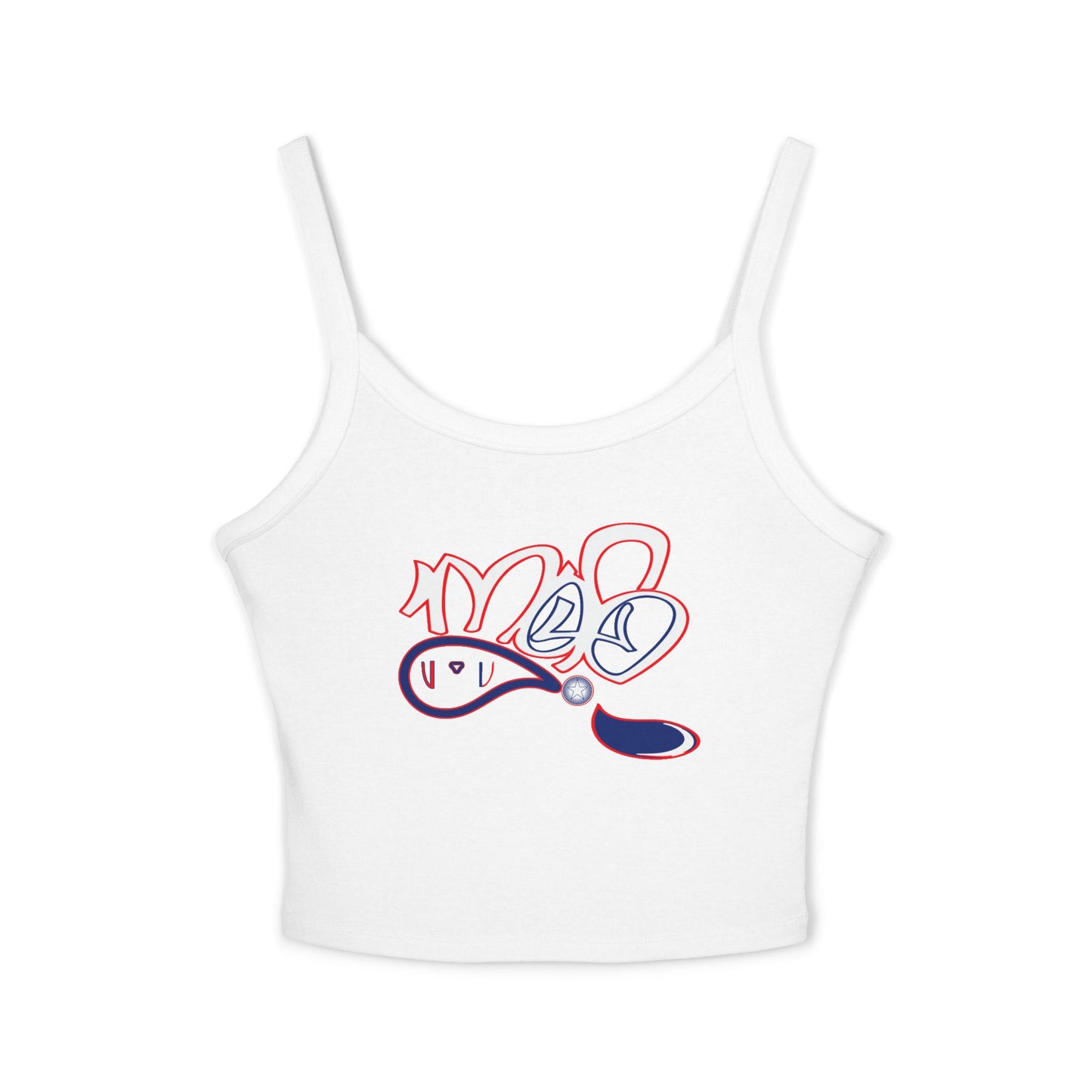 Playful Graphic Tank Top for Women, Casual Summer Wear, Stylish Crop Top, Beach Vacation Essential, Gift for Friends