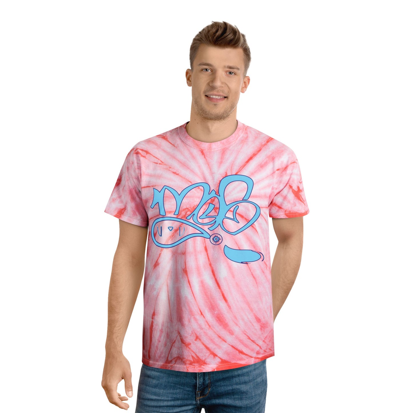 Sunny Cyclone Tie-Dye Tee for Casual Vibes, Summer Fun T-Shirt, Festival Outfit, Gift for Teens, Retro Style Tee
