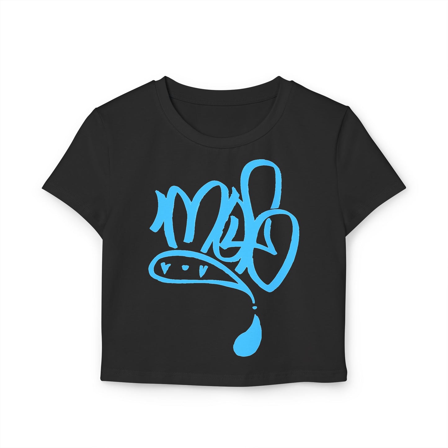 Cool Graffiti Women's Baby Tee, Streetwear T-Shirt, Casual Top, Summer Outfit, Graphic Tee for Music Lovers