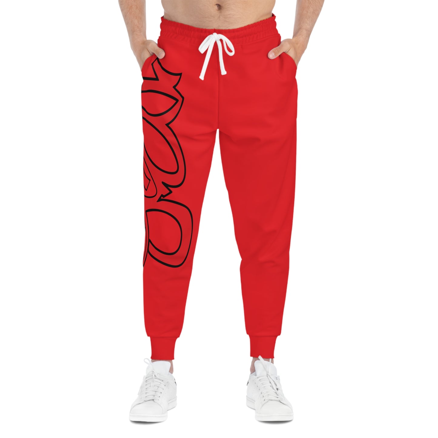 Stylish Red Athletic Joggers, Trendy Sports Pants, Comfortable Workout Trousers, Gym Apparel, Casual Activewear