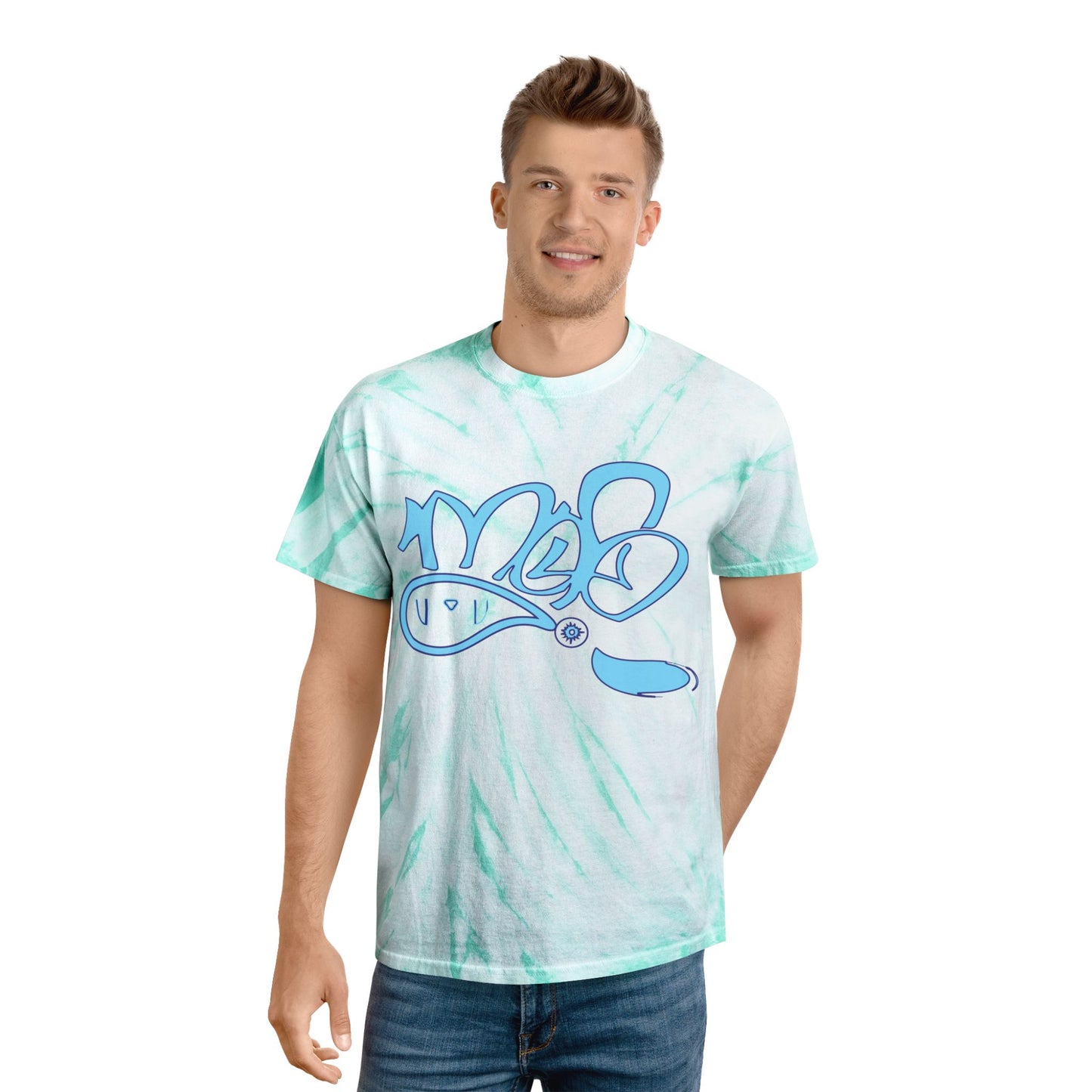 Sunny Cyclone Tie-Dye Tee for Casual Vibes, Summer Fun T-Shirt, Festival Outfit, Gift for Teens, Retro Style Tee