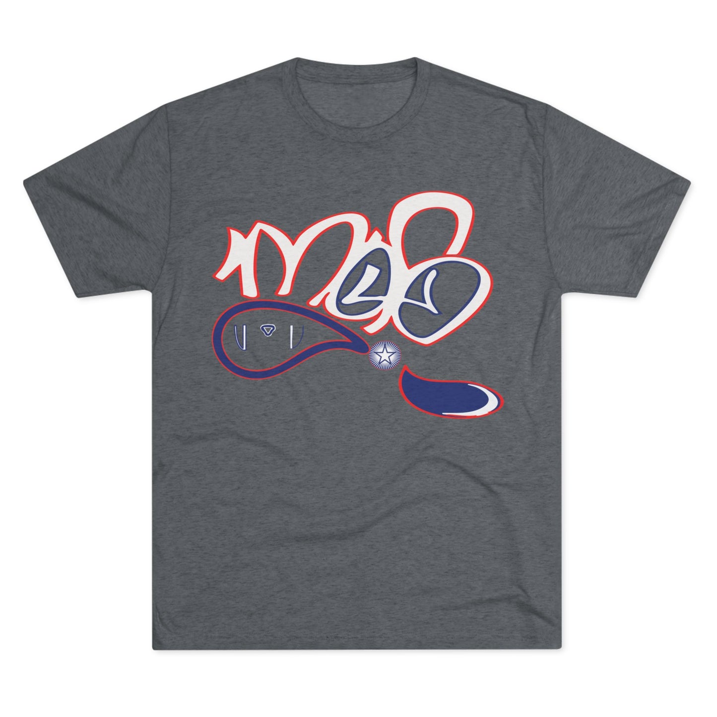 Trendy Unisex Tri-Blend Crew Tee with Abstract Design | Casual Wear, Gift Idea, Summer Fashion, Street Style, Everyday Comfort