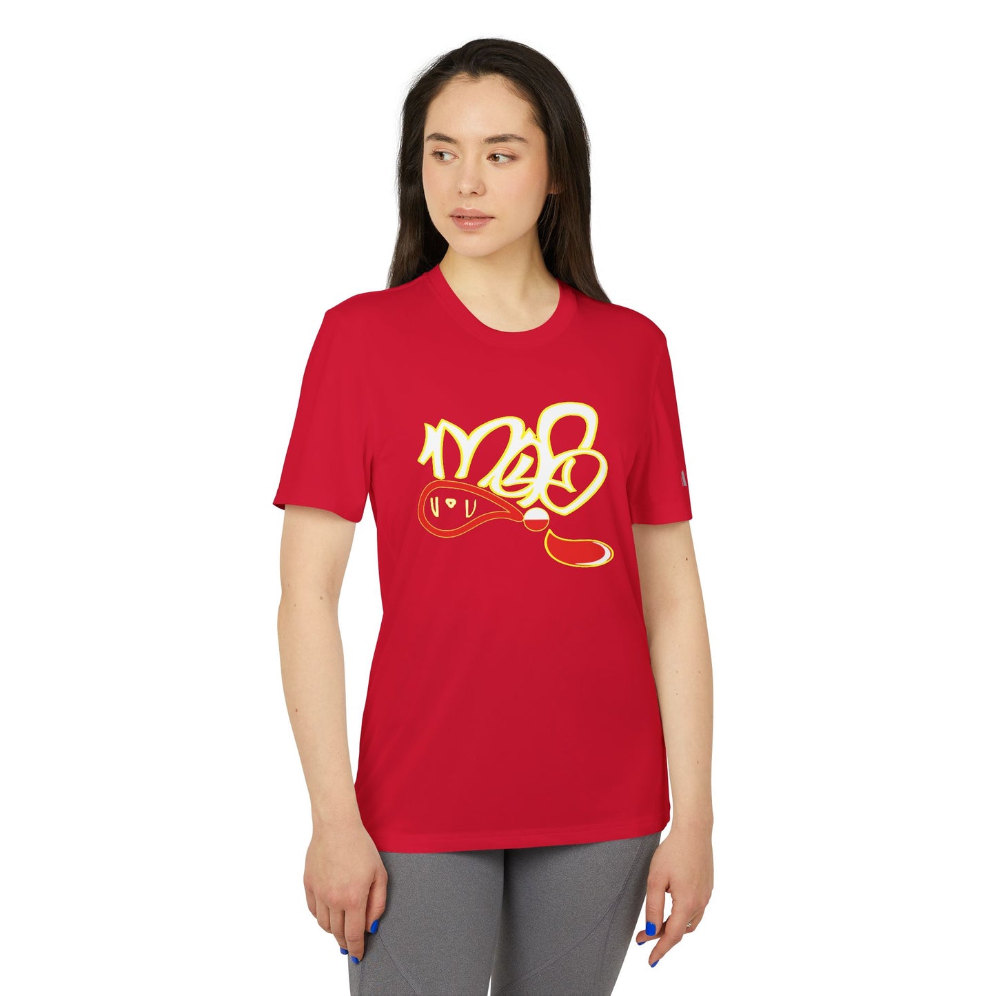 Sporty Graffiti T-Shirt, Unisex Athletic Tee, Casual Outdoor Wear, Gift for Fitness Enthusiasts, Streetwear Style