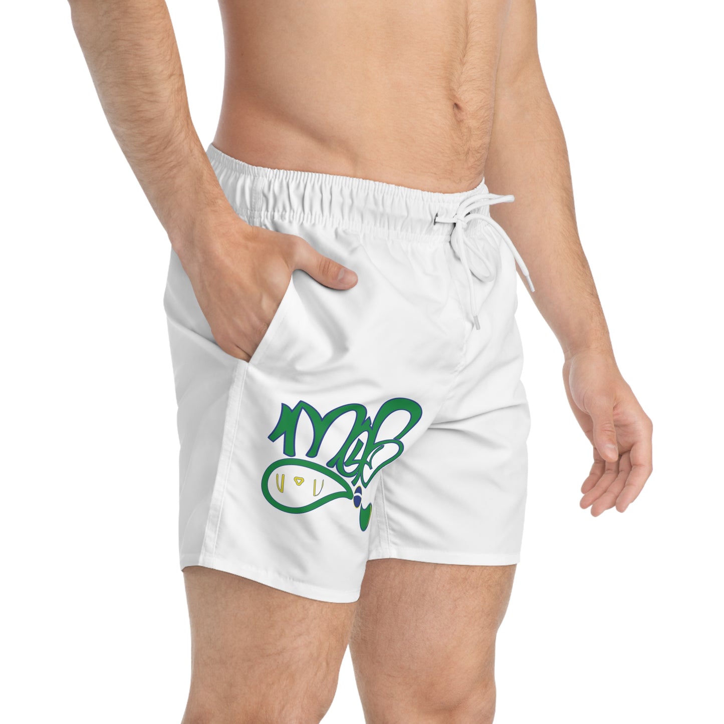 Stylish AOP Swim Trunks for Summer Fun, Beachwear, Pool Parties, Vacation Attire, Trendy Mens Swimsuit