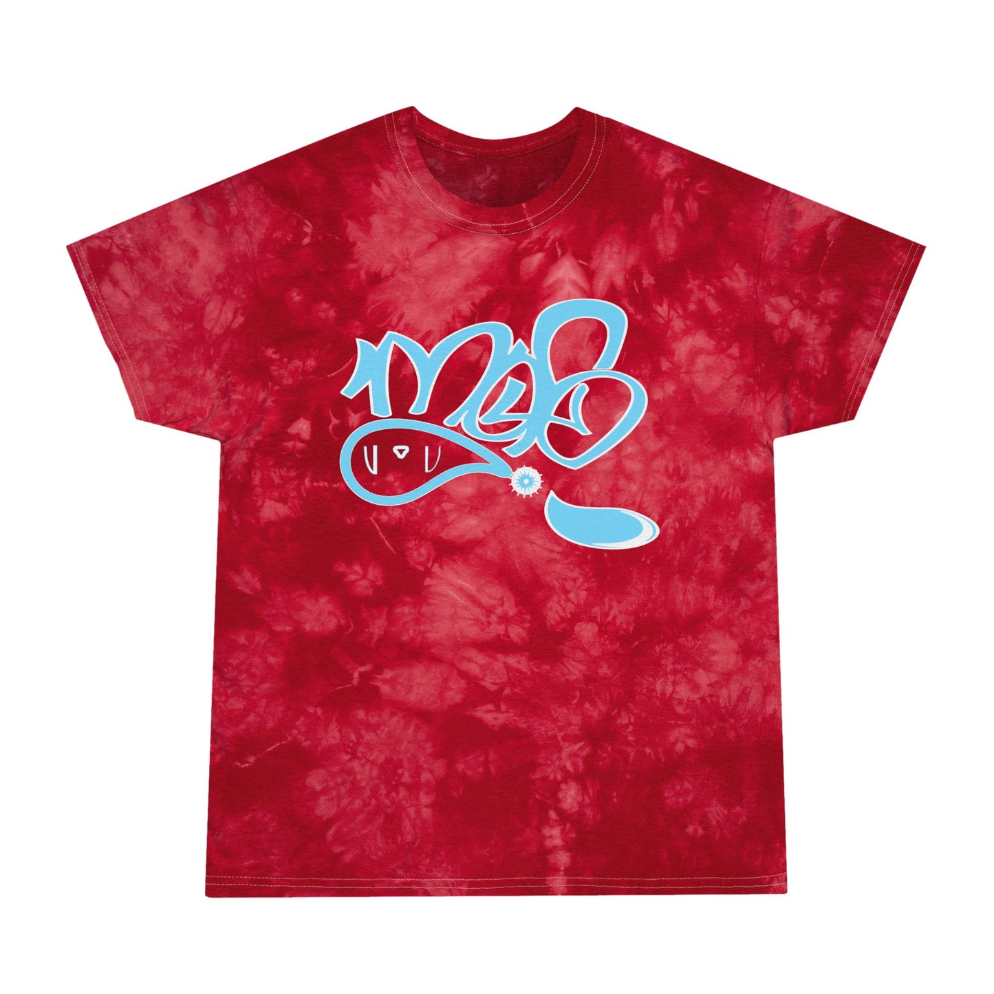 Crystal Tie-Dye Tee, Relaxed Unisex Summer Shirt, Festival Outfit, Gift for Trendy Friends, Casual Wear, Blue Tie-Dye T-Shirt
