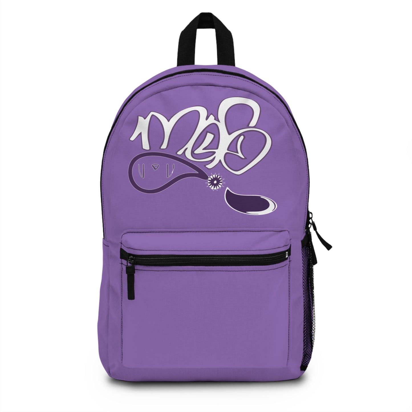 Trendy Graffiti-Style Backpack, Purple School Bag, Statement Accessory, Casual Travel Gear, Perfect for Teens and Students