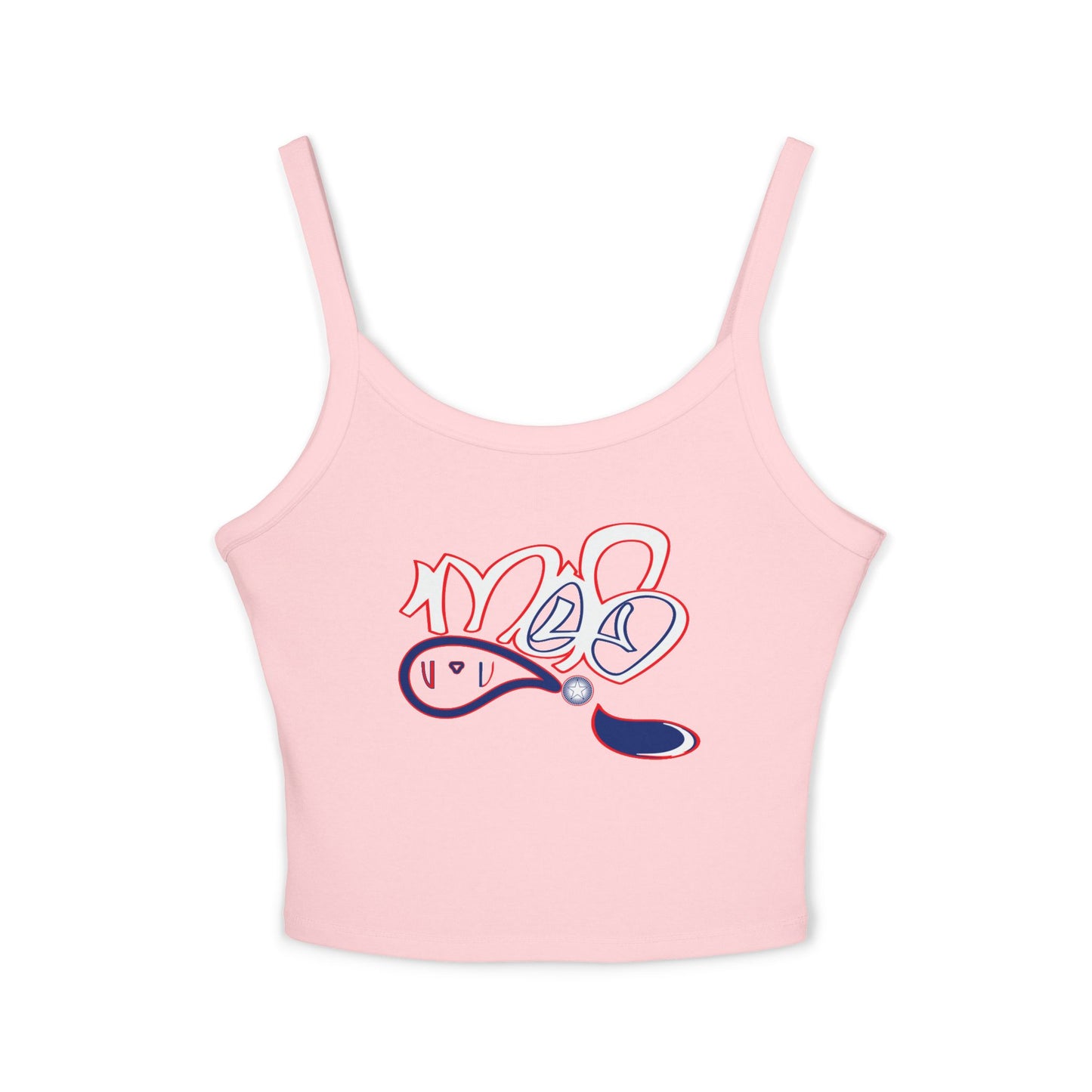 Playful Graphic Tank Top for Women, Casual Summer Wear, Stylish Crop Top, Beach Vacation Essential, Gift for Friends
