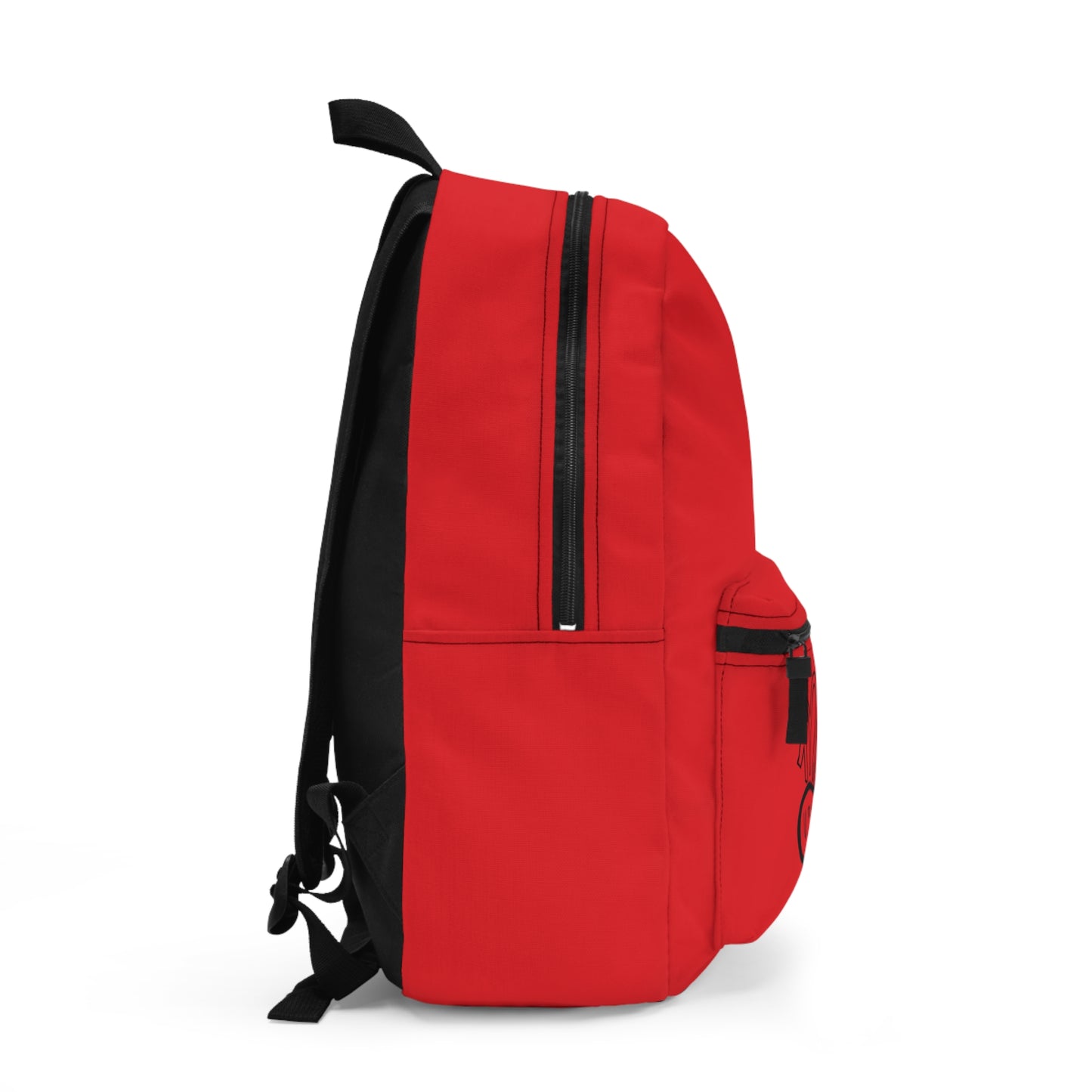 Stylish Red Backpack with Unique Graffiti Design, Trendy School Bag, Casual Everyday Backpack, Unique Gift for Students