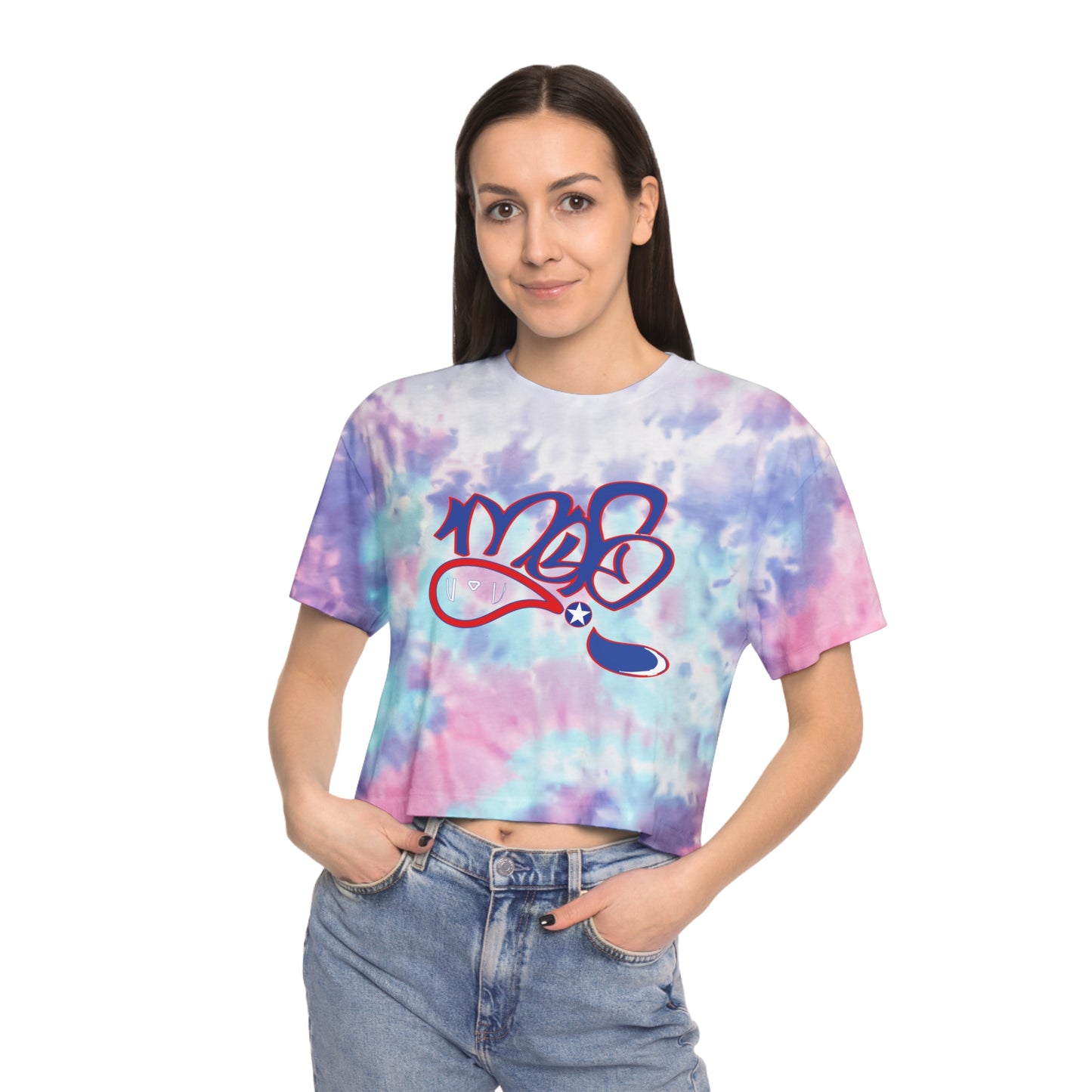 Vibrant Women's Tie-Dye Crop Tee | Casual Summer Top, Beachwear, Gift for Her, Festival Attire, Comfortable and Stylish