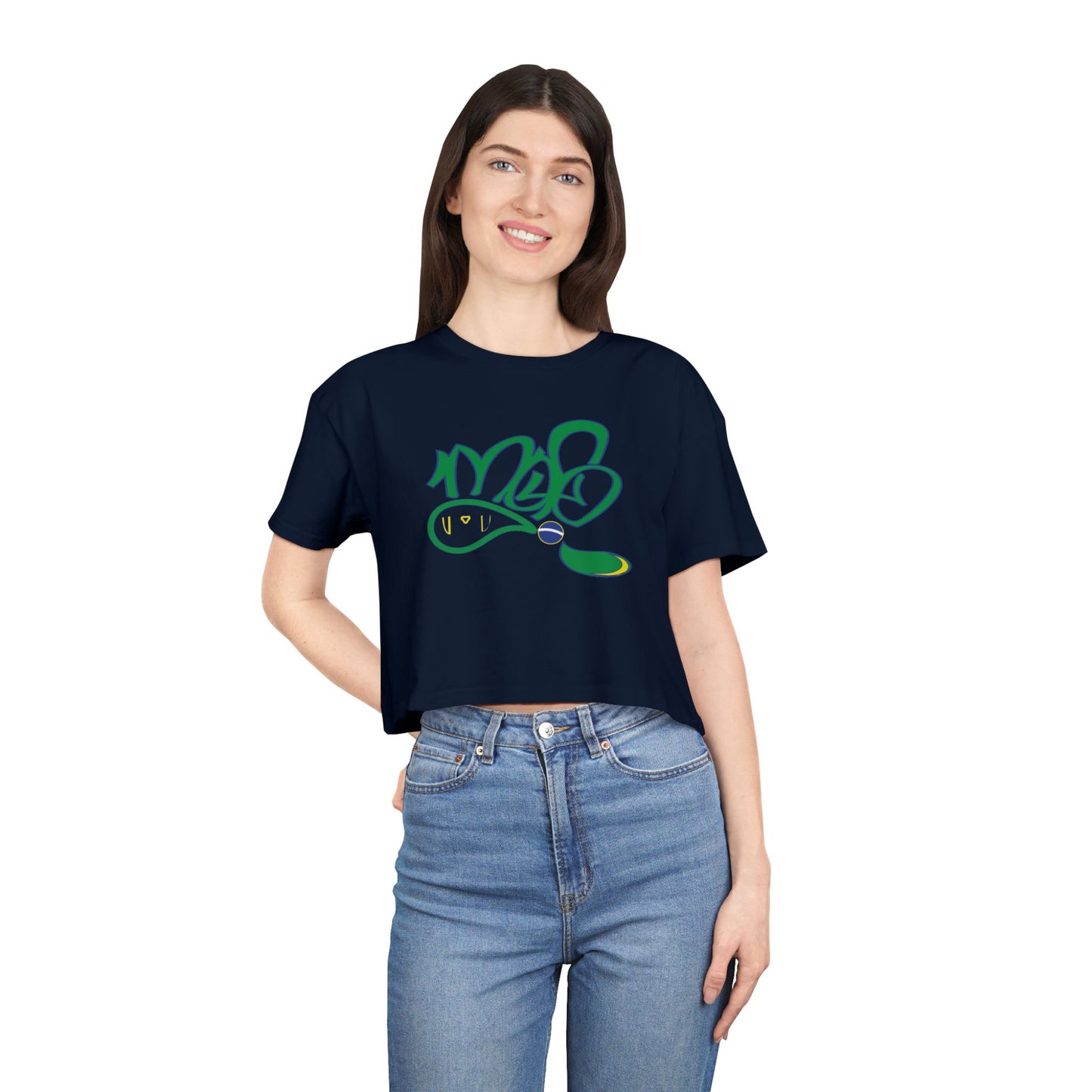 Stylish Women's Crop Tee with Unique Design | Casual Summer Top, Festival Wear, Gift for Her, Streetwear Fashion