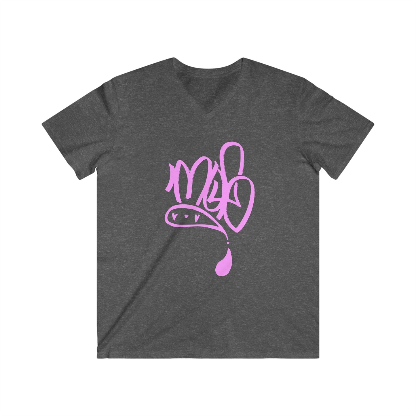 Men's V-Neck Graphic Tee, Casual Summer Shirt, Trendy Streetwear Top, Stylish Gift for Him, Everyday Wear, Comfortable Tee