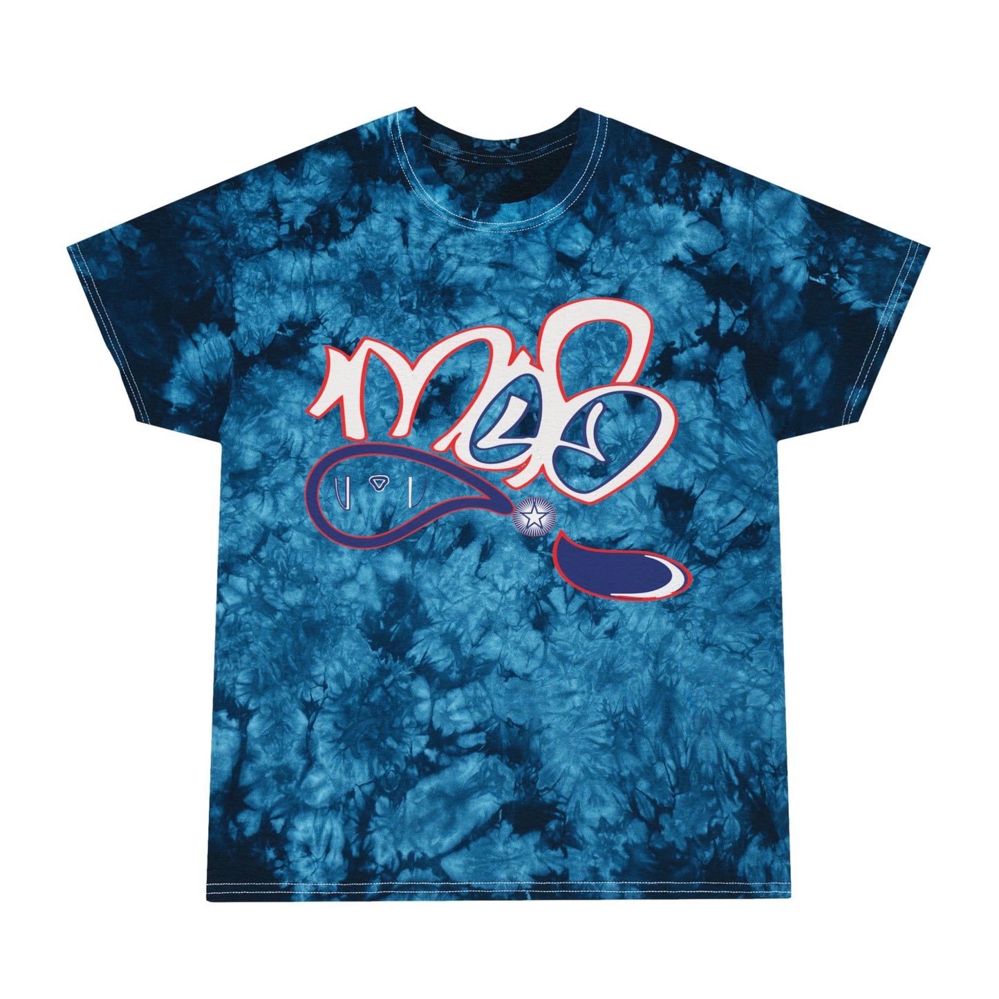 Crystal Tie-Dye Tee, Casual Style, Vintage Vibe, Unisex Summer Shirt, Great for Festivals and Relaxing Days
