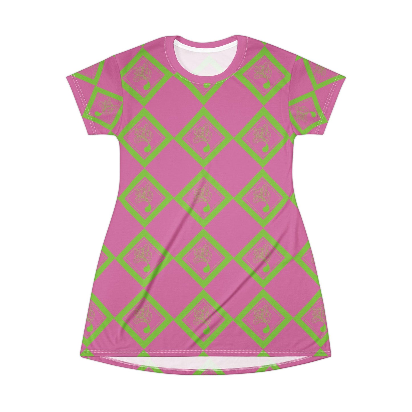 Vibrant Geometric T-Shirt Dress, Fun Casual Wear, Summer Outfits, Unique Fashion Statement, Gift for Her, Stylish Everyday Dress