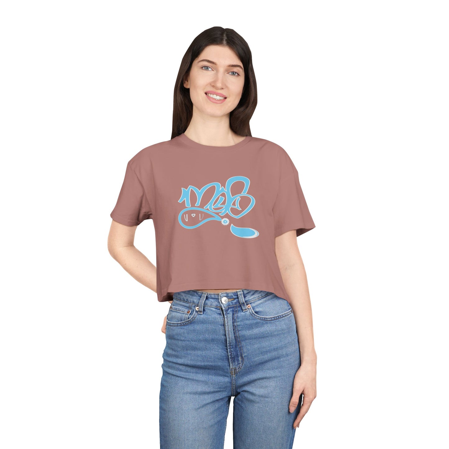 Graffiti-Inspired Women's Crop Tee - Stylish Casual Wear, Streetwear Fashion, Summer Top, Gift for Her, Festival Outfit