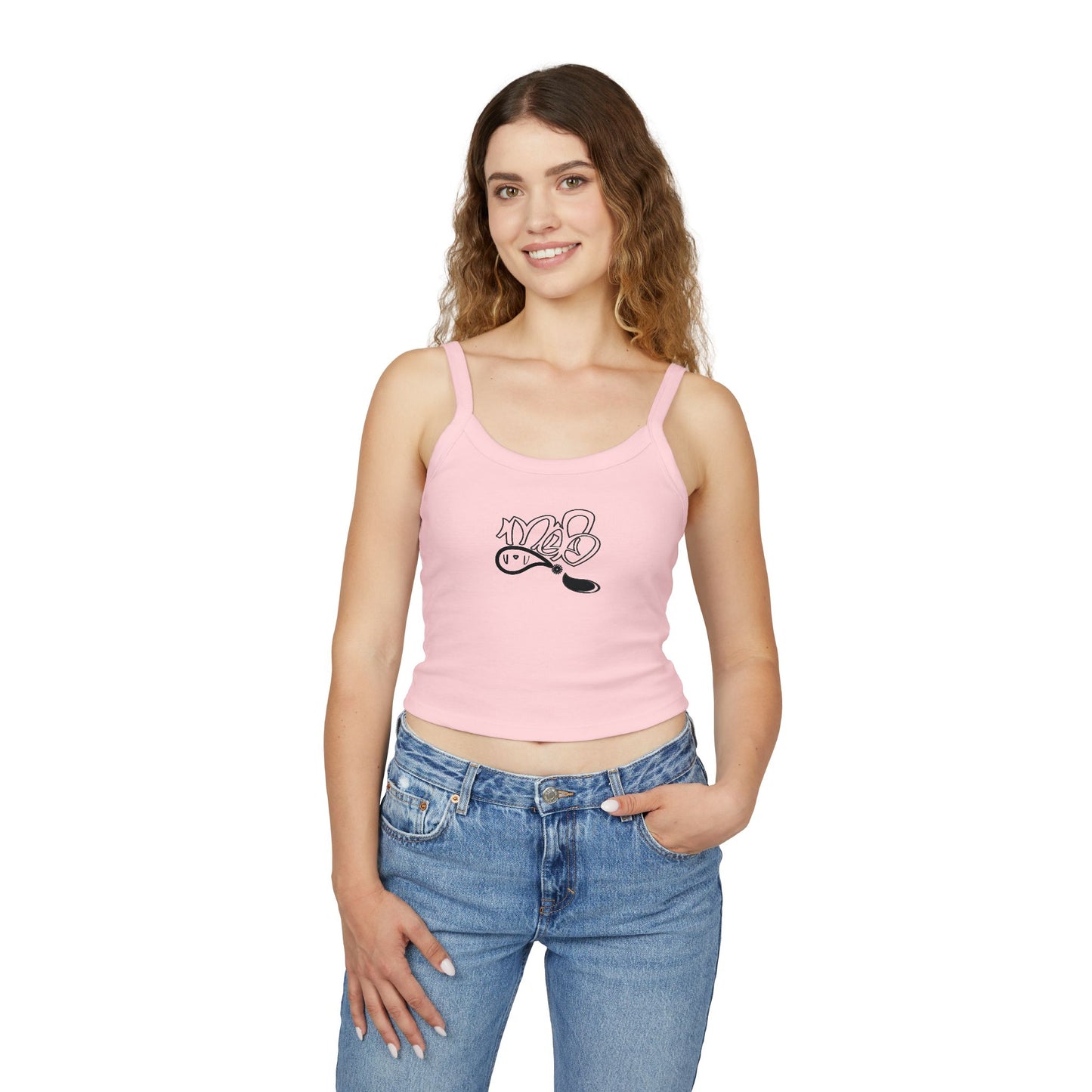 Stylish Women's Spaghetti Strap Tank Top - Casual, Summer Outfit, Beachwear, Comfortable, Everyday Wear, Unique Design