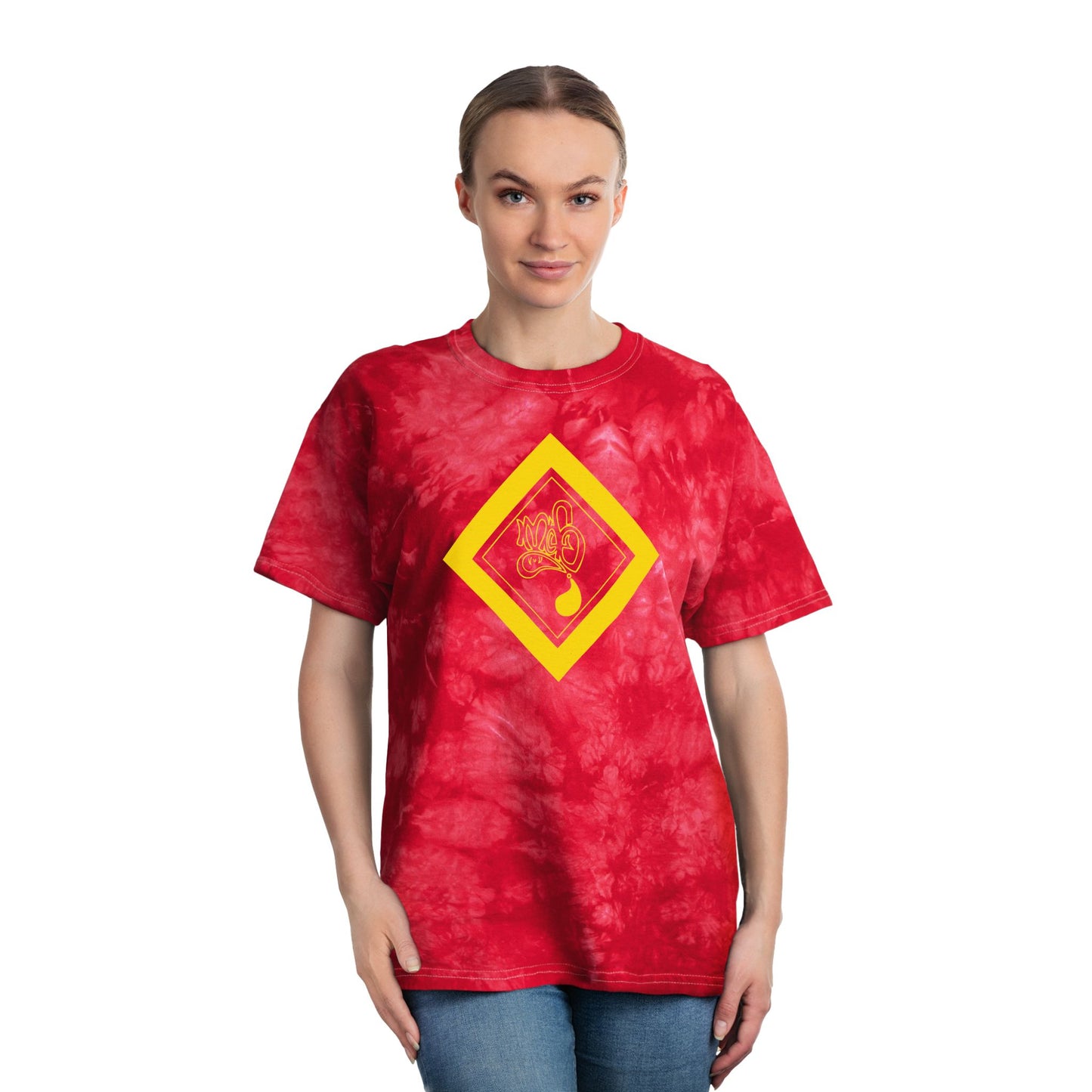Crystal Tie-Dye Tee, Relaxed Vibe, Perfect for Summer, Beach Wear, Gifts, Festivals, Unisex Fashion