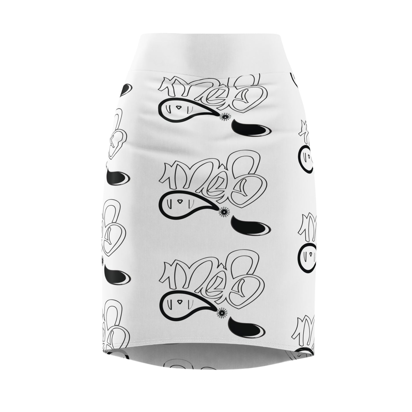 Stylish Graffiti Pencil Skirt, Trendy Women’s Skirt, Fashionable AOP Skirt, Streetwear Skirt, Casual Skirt for Parties, Unique Gift for Her