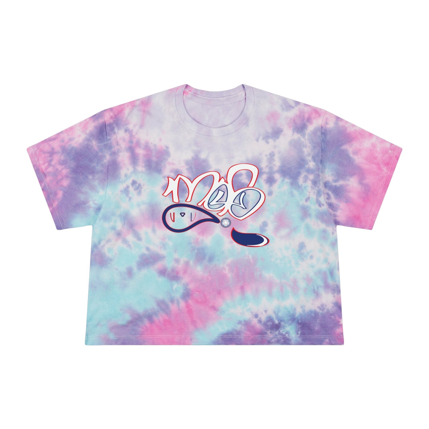 Chill Vibes Tie-Dye Crop Tee, Trendy Summer Top, Beachwear, Festive Casual Gift, Unique Fashion Statement