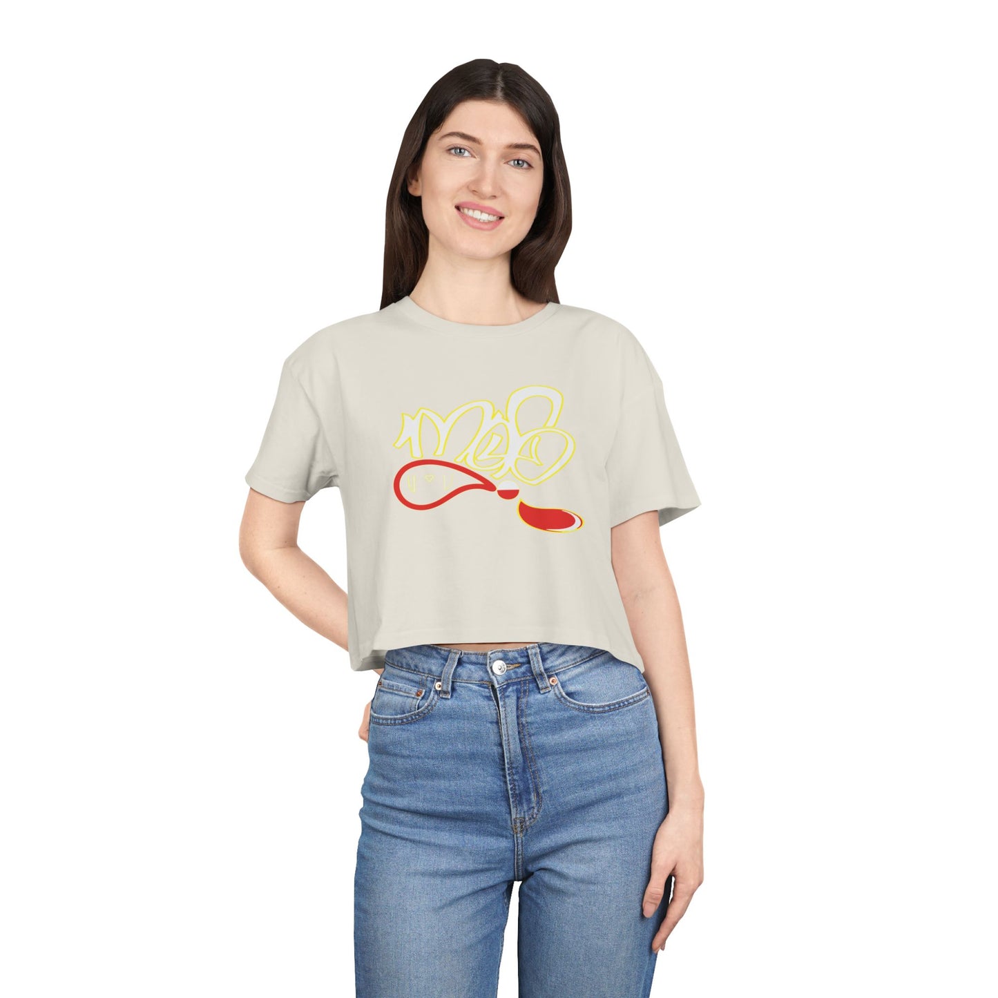 Vibrant Women's Crop Tee with Inspirational Design - Perfect for Casual Outfits, Gifts, Summer Wear, Festivals, and Celebrations