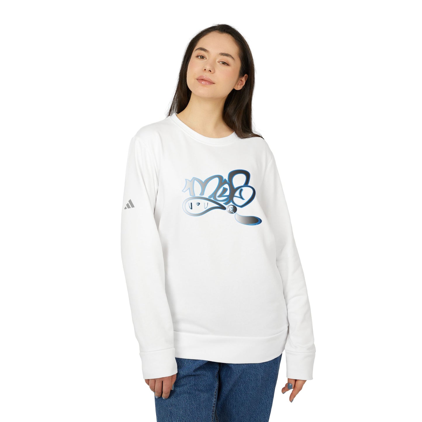 Adidas Unisex Fleece Crewneck Sweatshirt - Stylish Comfort with Unique Graphic Design