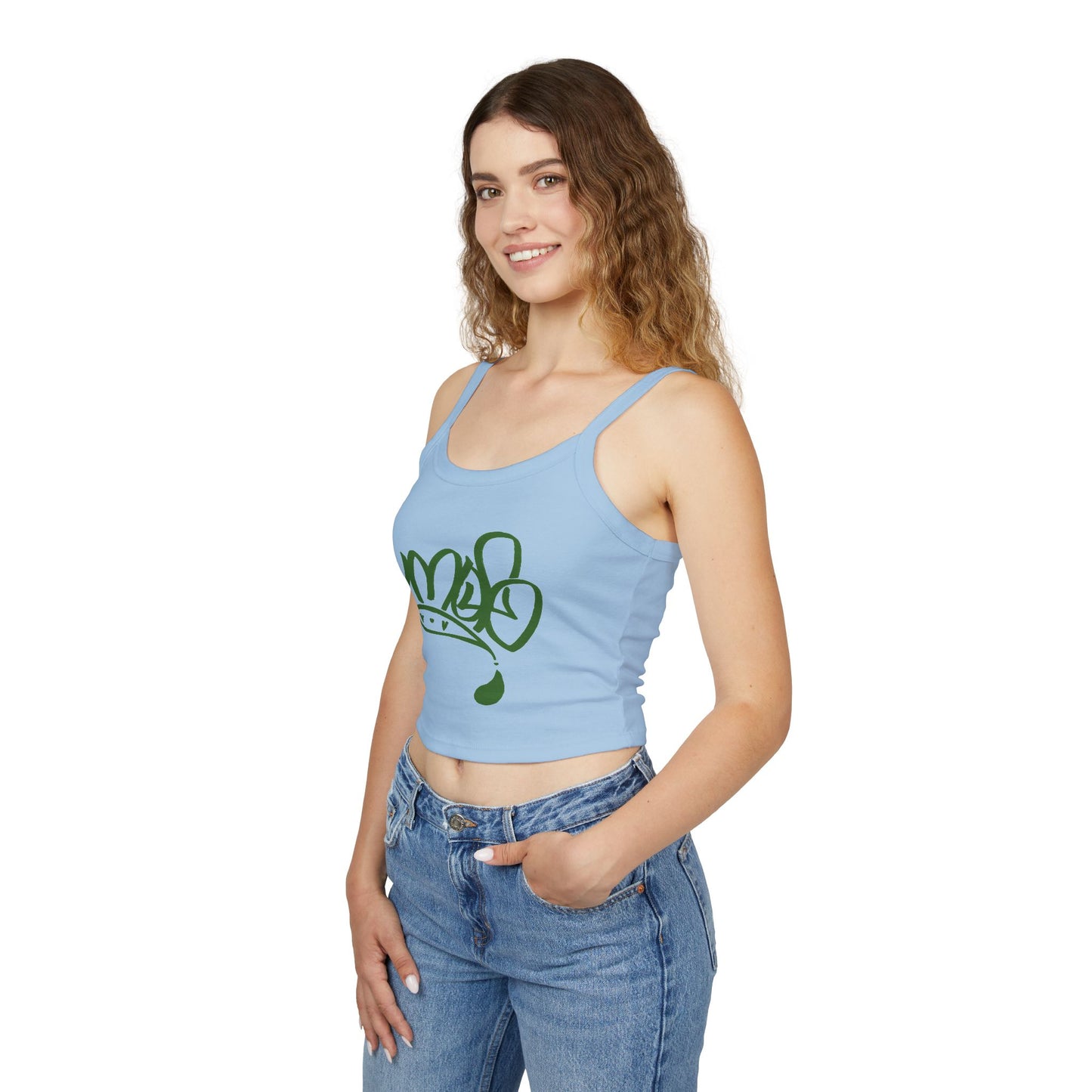 Stylish Women's Spaghetti Strap Tank Top with Unique Graphic, Summer Outfit, Beachwear, Casual Fashion, Lounge Wear