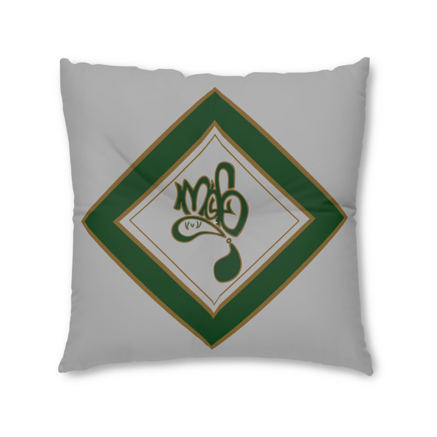 Tufted Floor Pillow with Elegant Green Design, Cozy Home Decor, Square Pillow for Living Room, Gift for Housewarming, Boho Style Accent