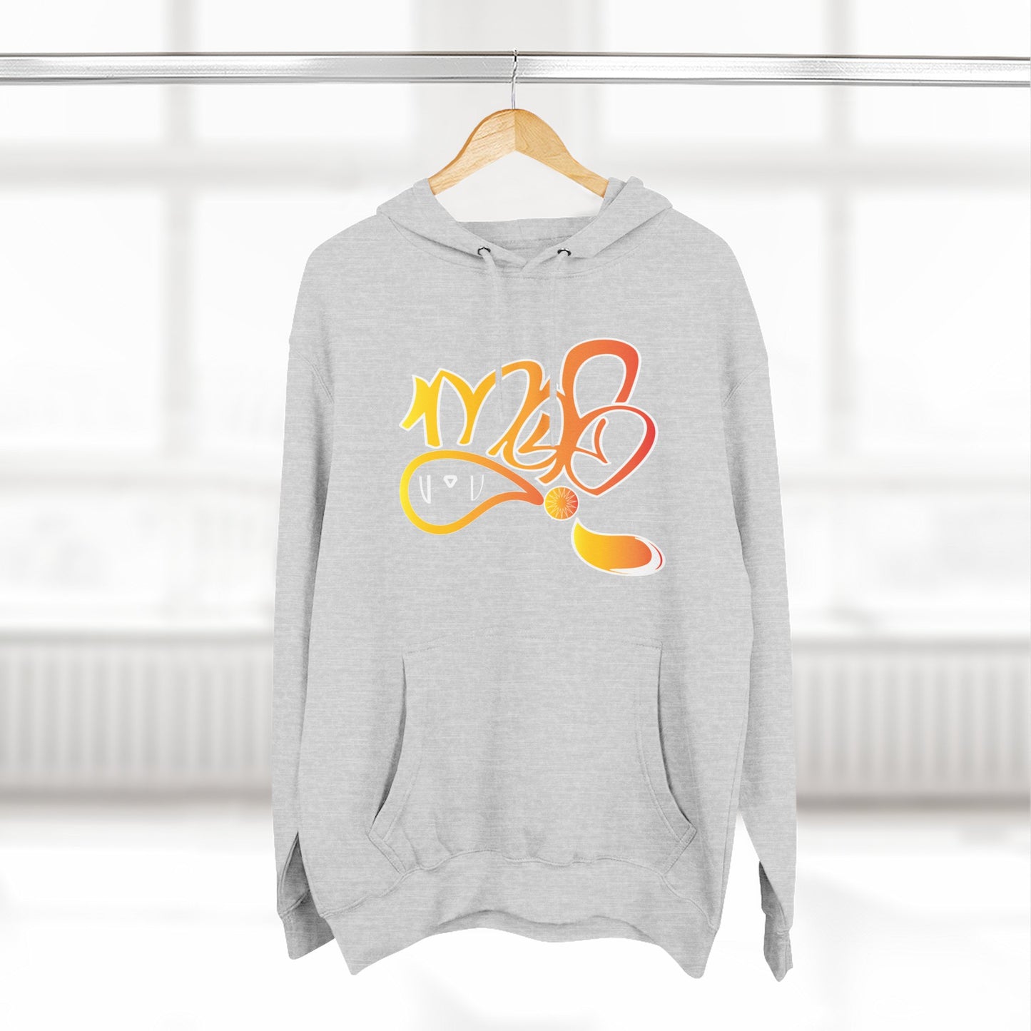 Vibrant Three-Panel Fleece Hoodie, Cozy Streetwear, Graphic Hooded Sweatshirt, Casual Pullover, Perfect for Gifts and Everyday Wear
