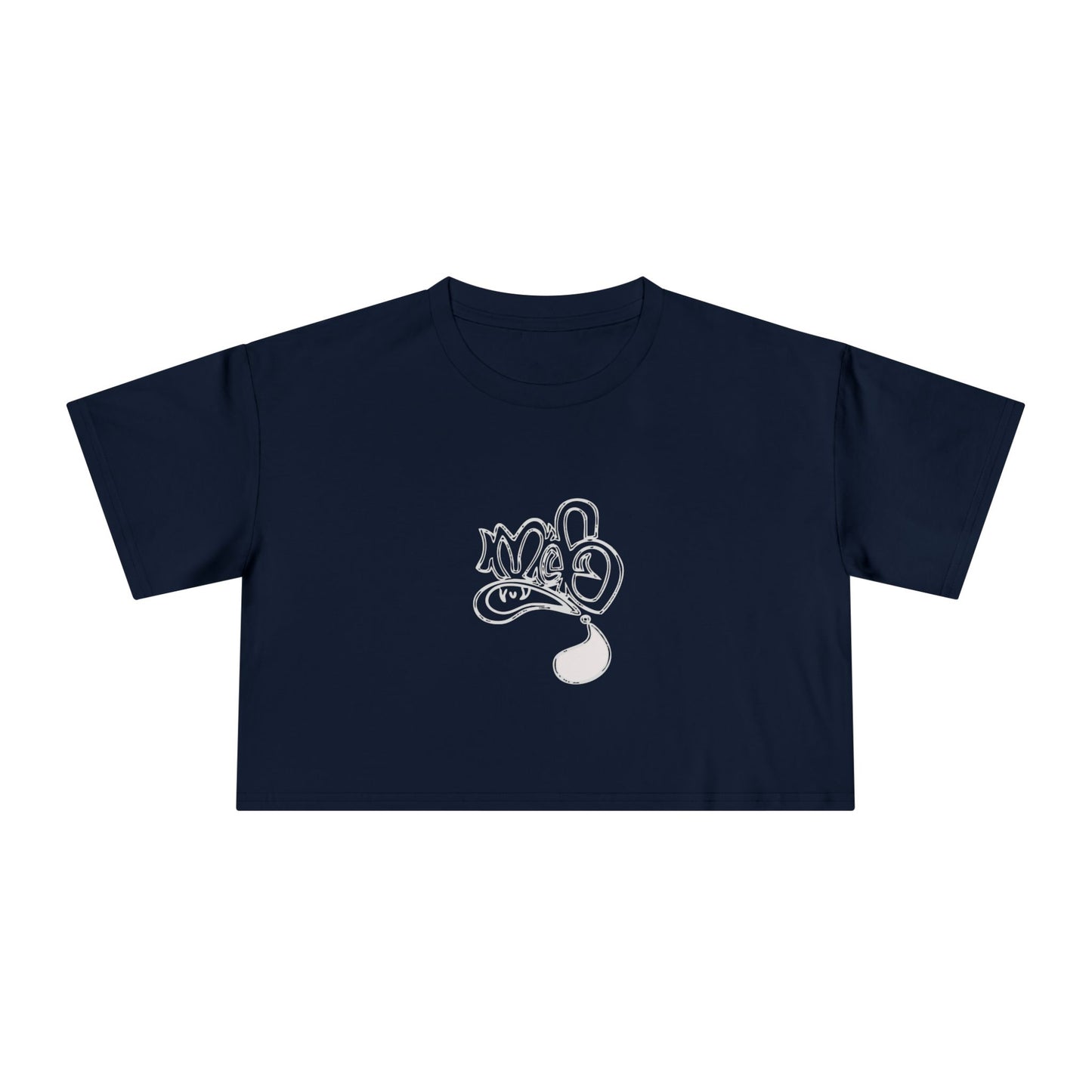 Playful Cartoon Women's Crop Tee, Casual Summer Shirt, Fun Everyday Top, Gift for Friends, Trendy Streetwear