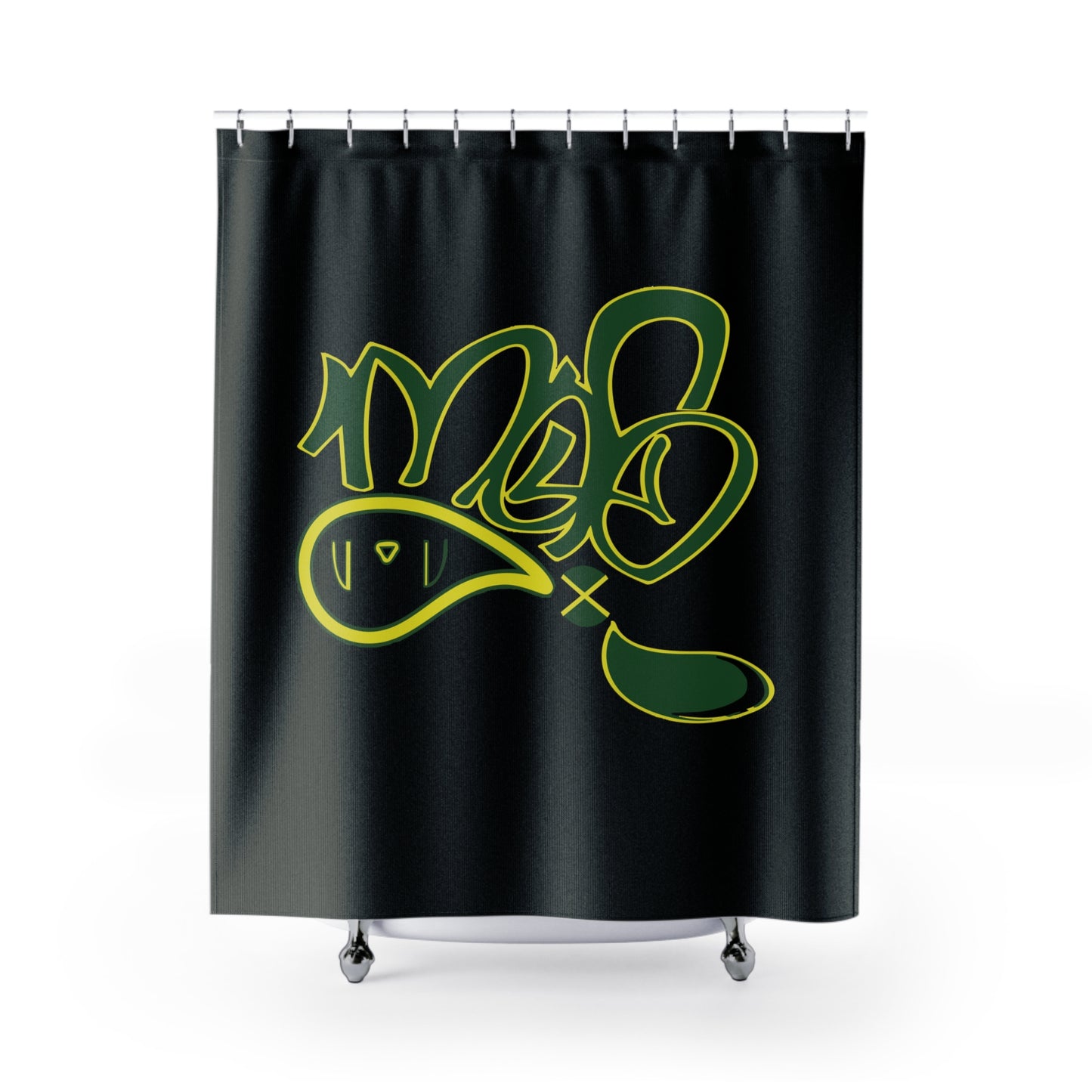 Urban Graffiti Shower Curtain, Artistic Home Decor, Modern Bathroom Accessories, Cool Gift Idea, Street Art Style