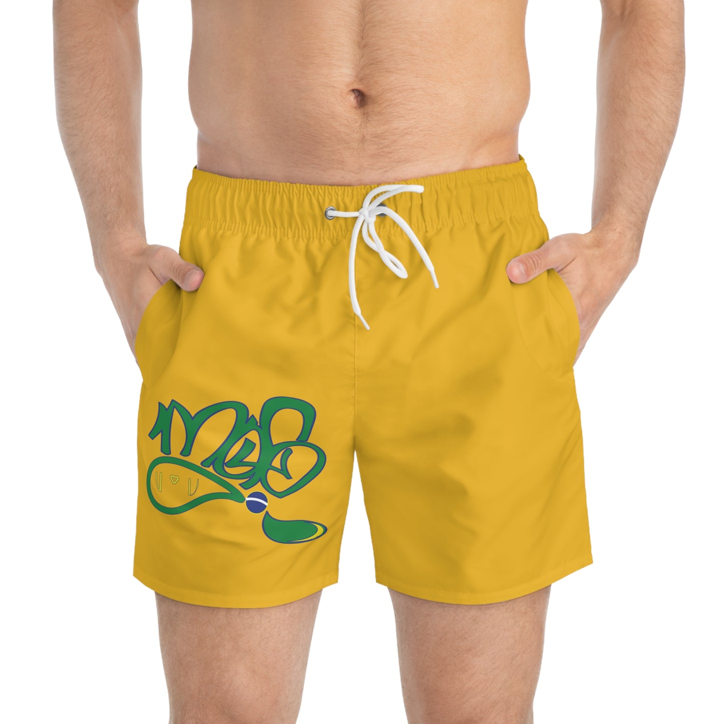 Vibrant Graffiti Swim Trunks, Beachwear, Summer Essentials, Vacation Style, Gift for Him, Pool Party Must-Have