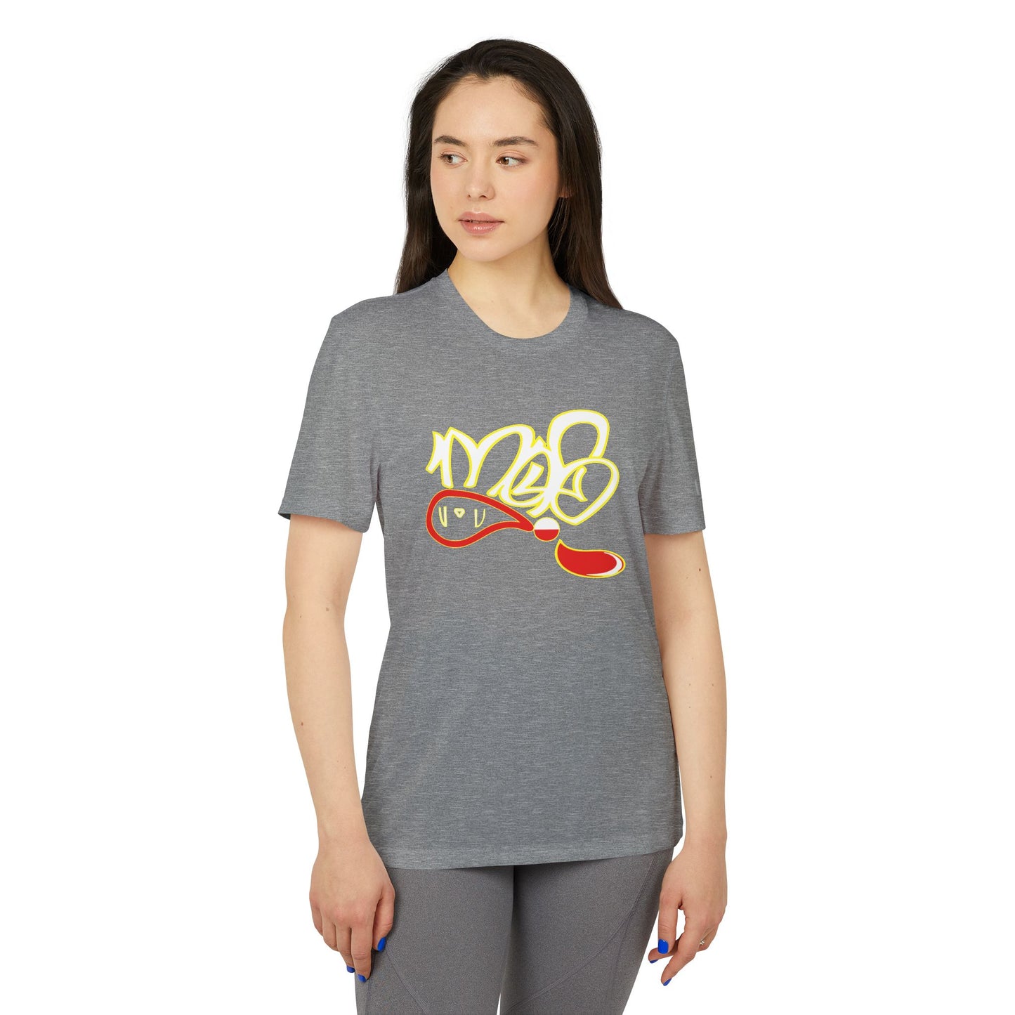 Sporty Graffiti T-Shirt, Unisex Athletic Tee, Casual Outdoor Wear, Gift for Fitness Enthusiasts, Streetwear Style