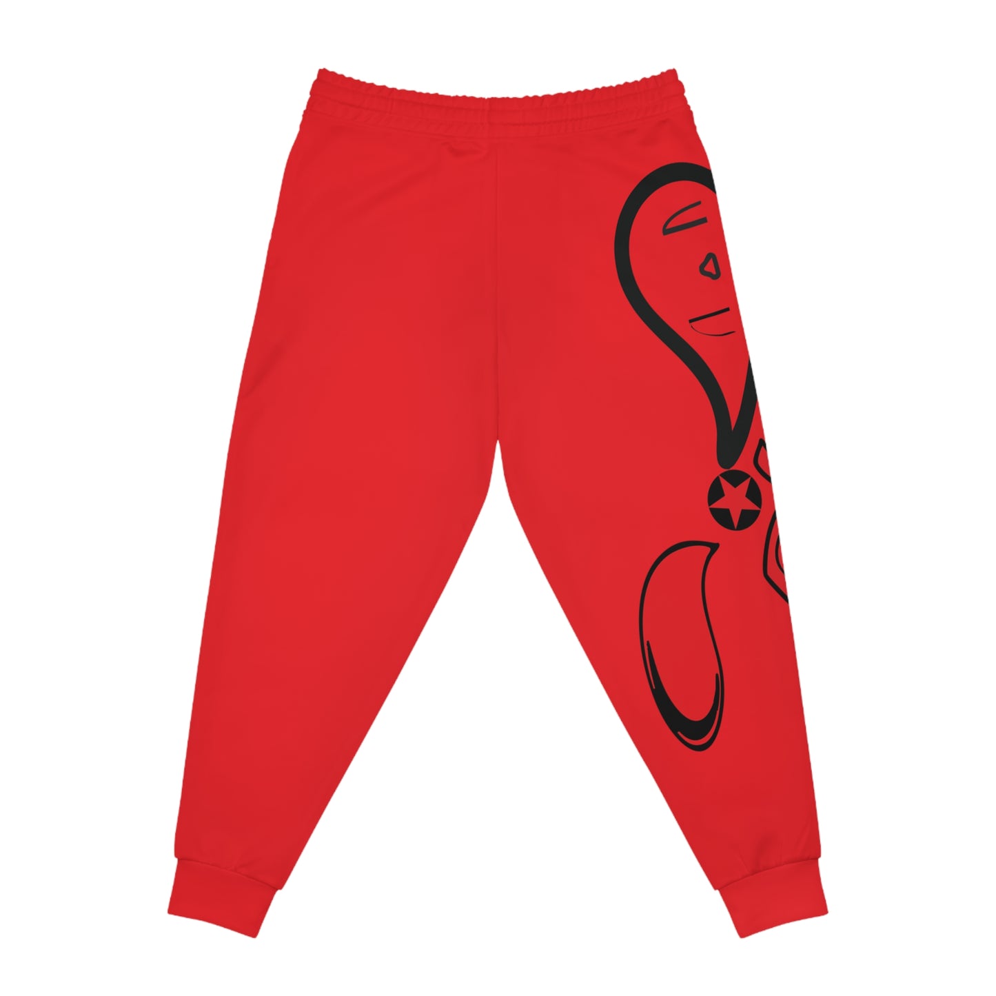 Stylish Red Athletic Joggers, Trendy Sports Pants, Comfortable Workout Trousers, Gym Apparel, Casual Activewear