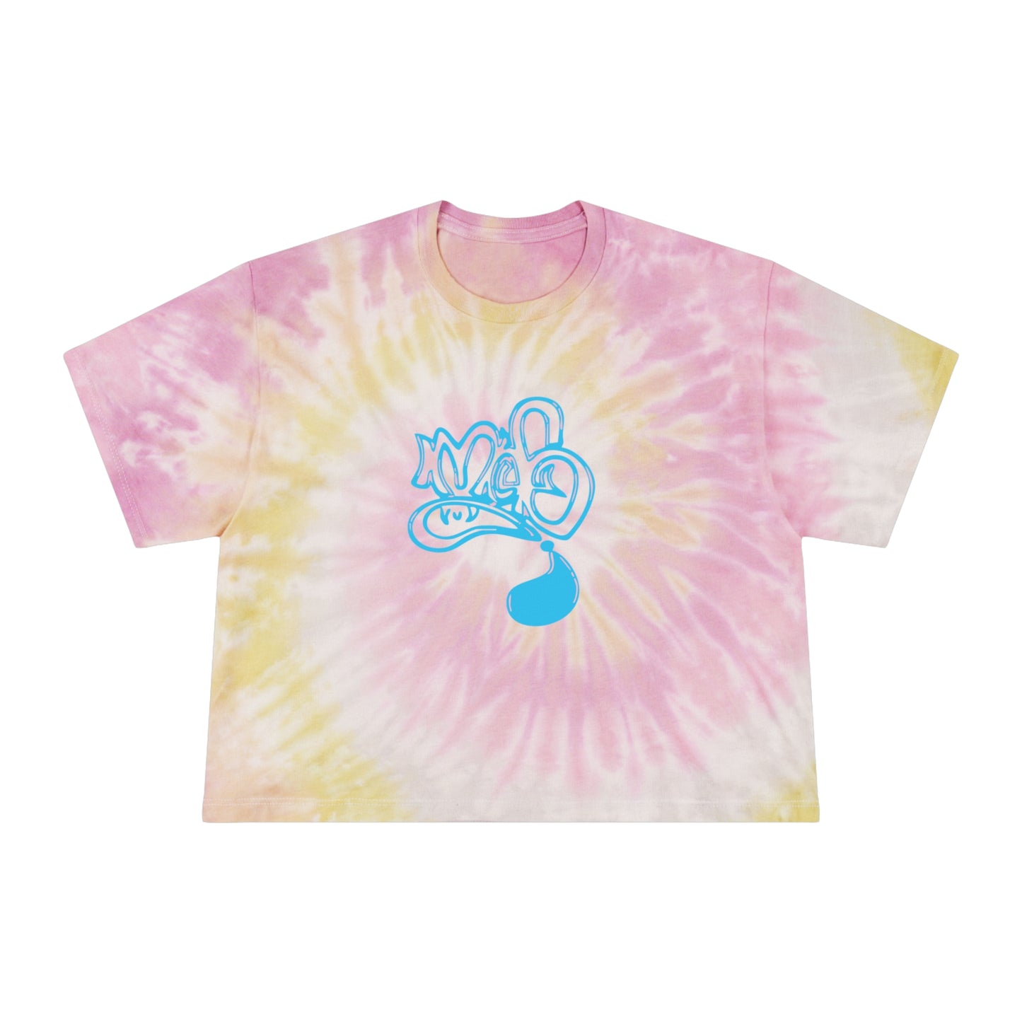 Trendy Women's Tie-Dye Crop Tee, Summer Style Top, Chill Vibes Apparel, Unique Gift, Festival Fashion