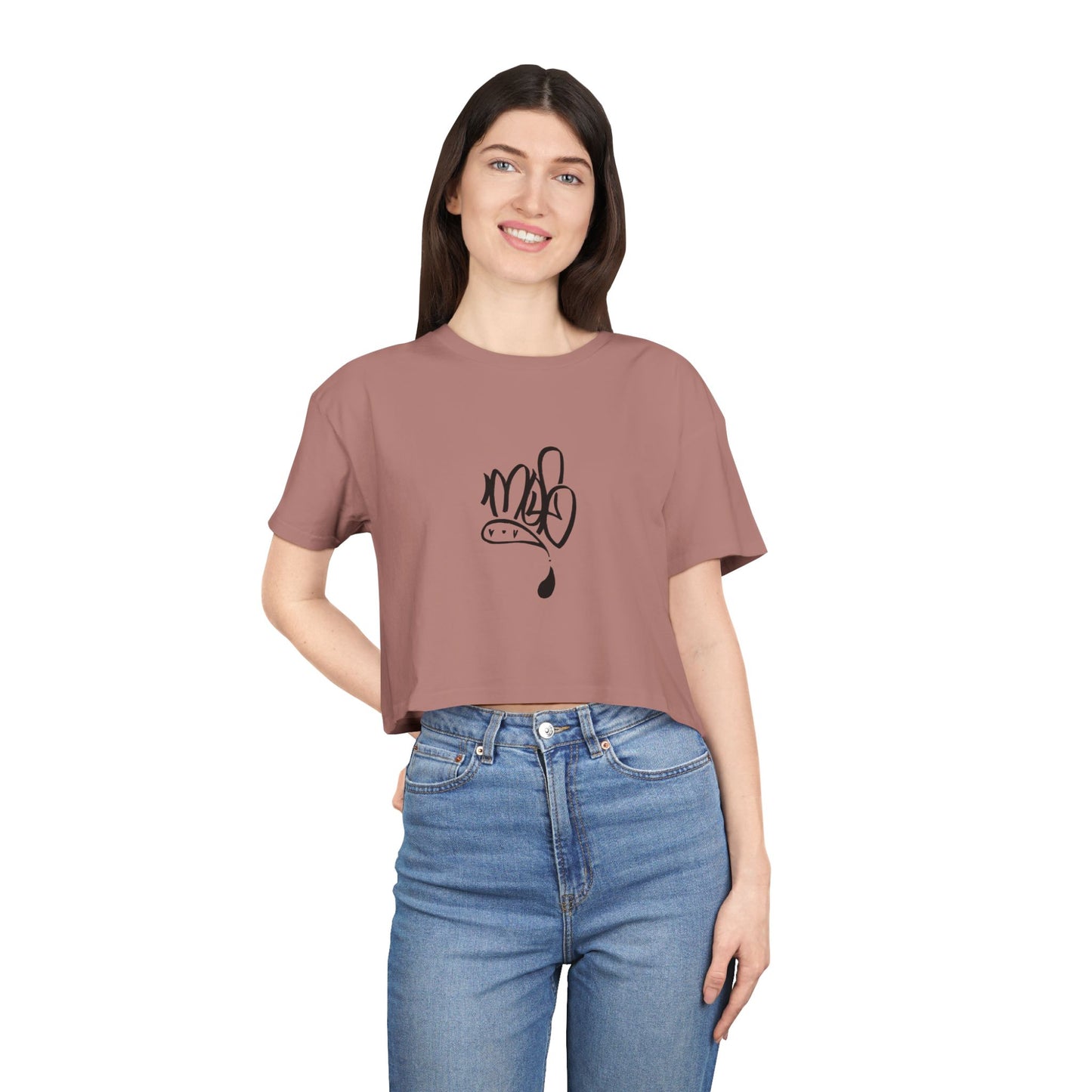 Trendy Women's Crop Tee with Unique Design, Casual Summer Top, Streetwear, Gift for Her, Graphic Tee