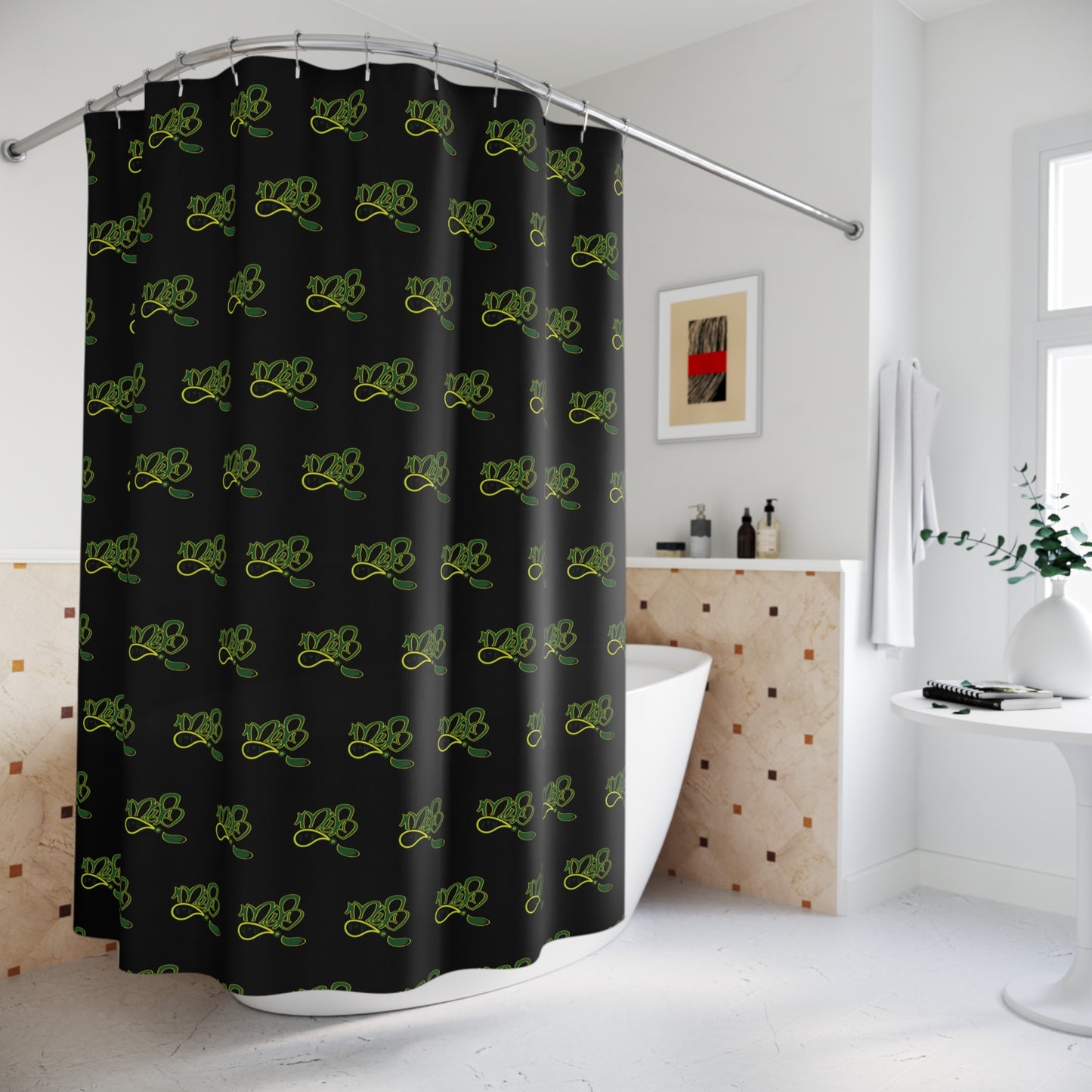 Elegant Botanical Shower Curtains with Floral Design, Modern Bathroom Decor, Gift for Housewarming, Eco-Friendly, Seasonal Style