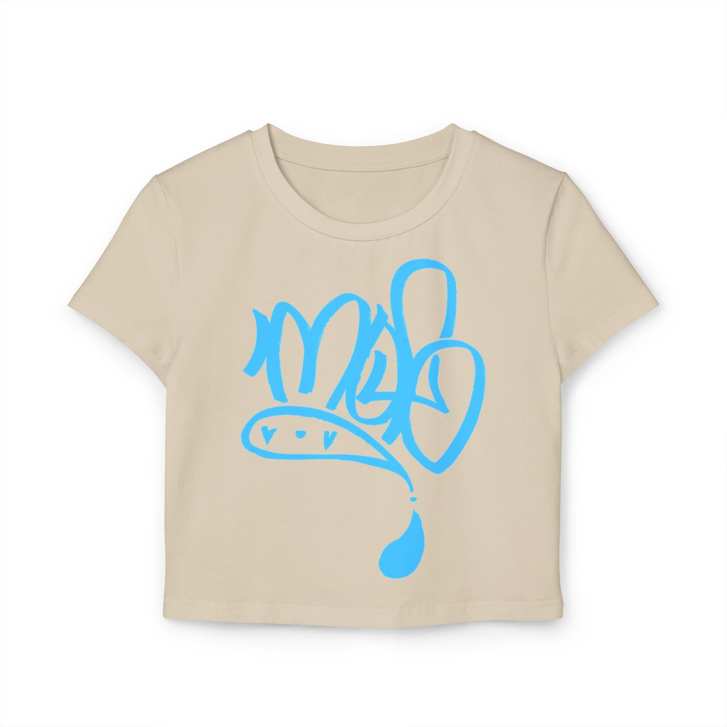 Cool Graffiti Women's Baby Tee, Streetwear T-Shirt, Casual Top, Summer Outfit, Graphic Tee for Music Lovers
