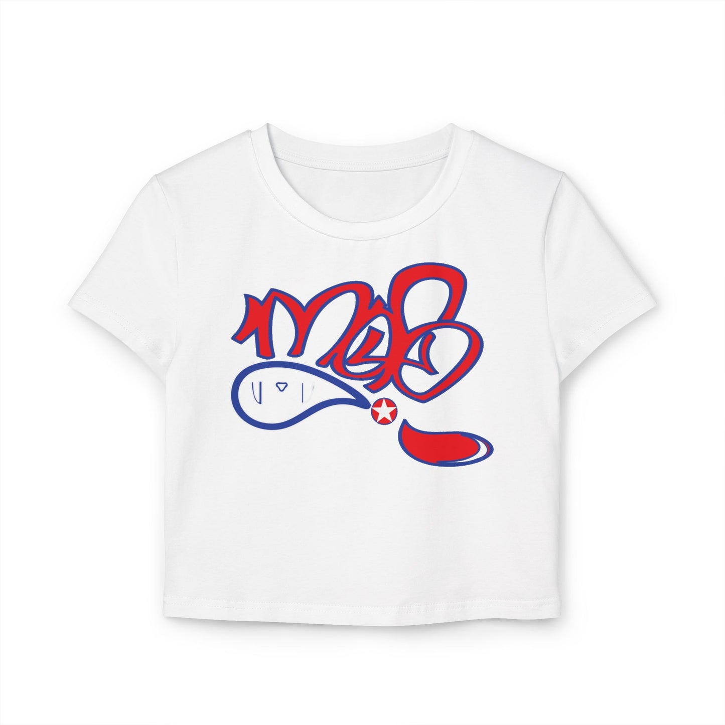 Trendy Women's Baby Tee with Funky Graphic Design, Casual Crop Top, Summer Essentials, Gift for Her, Streetwear Style