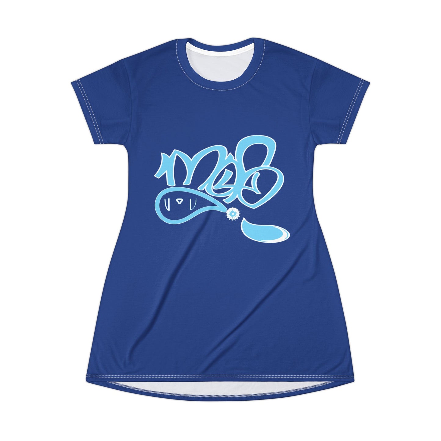 Cool Graffiti T-Shirt Dress, Casual Summer Dress, Streetwear Outfit, Unique Graphic Dress, Trendy Everyday Wear