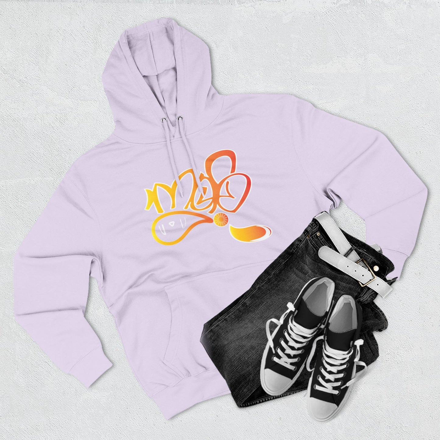 Vibrant Three-Panel Fleece Hoodie, Cozy Streetwear, Graphic Hooded Sweatshirt, Casual Pullover, Perfect for Gifts and Everyday Wear