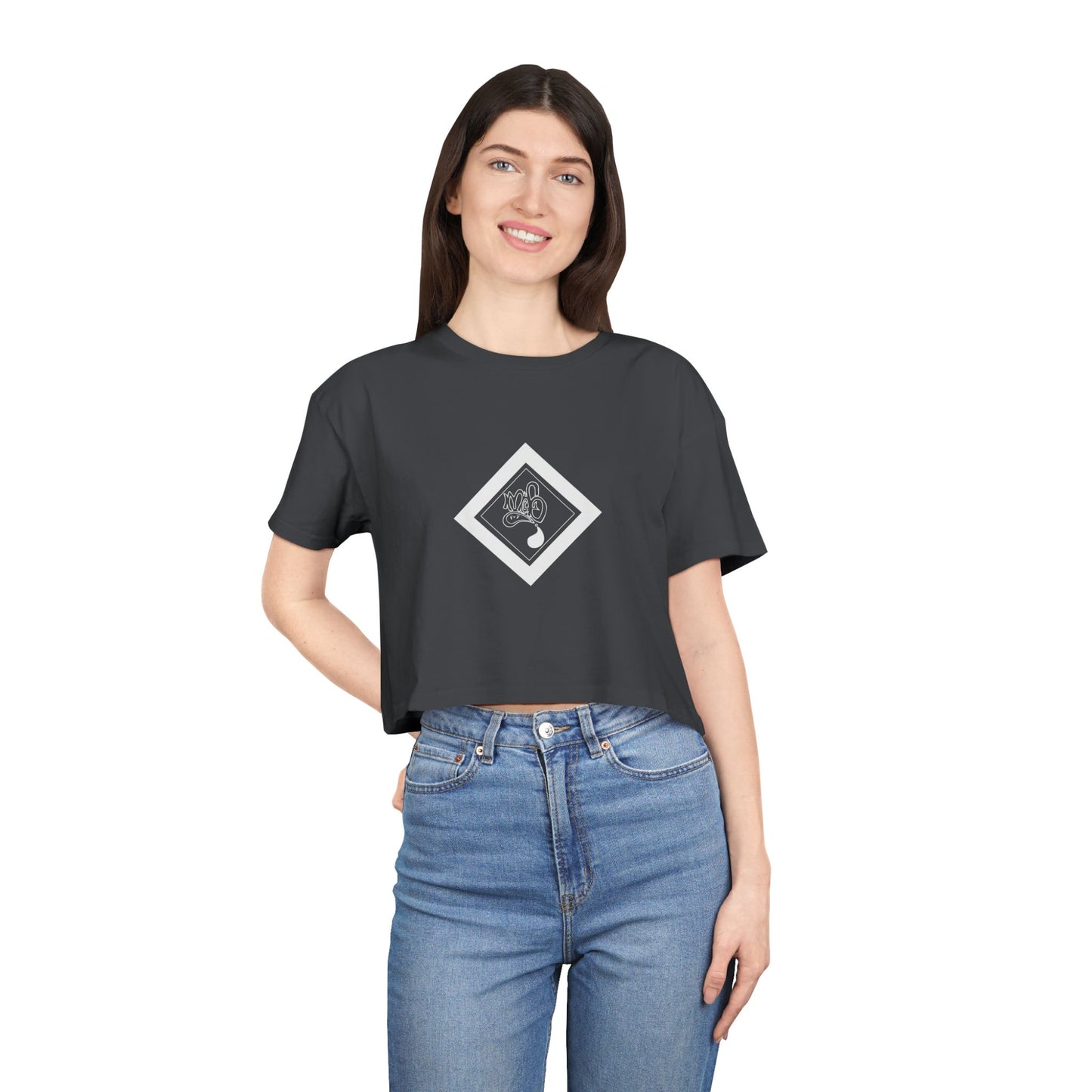 Vibrant Women's Crop Tee, Casual Summer Top, Streetwear, Festival Clothing, Gift for Her