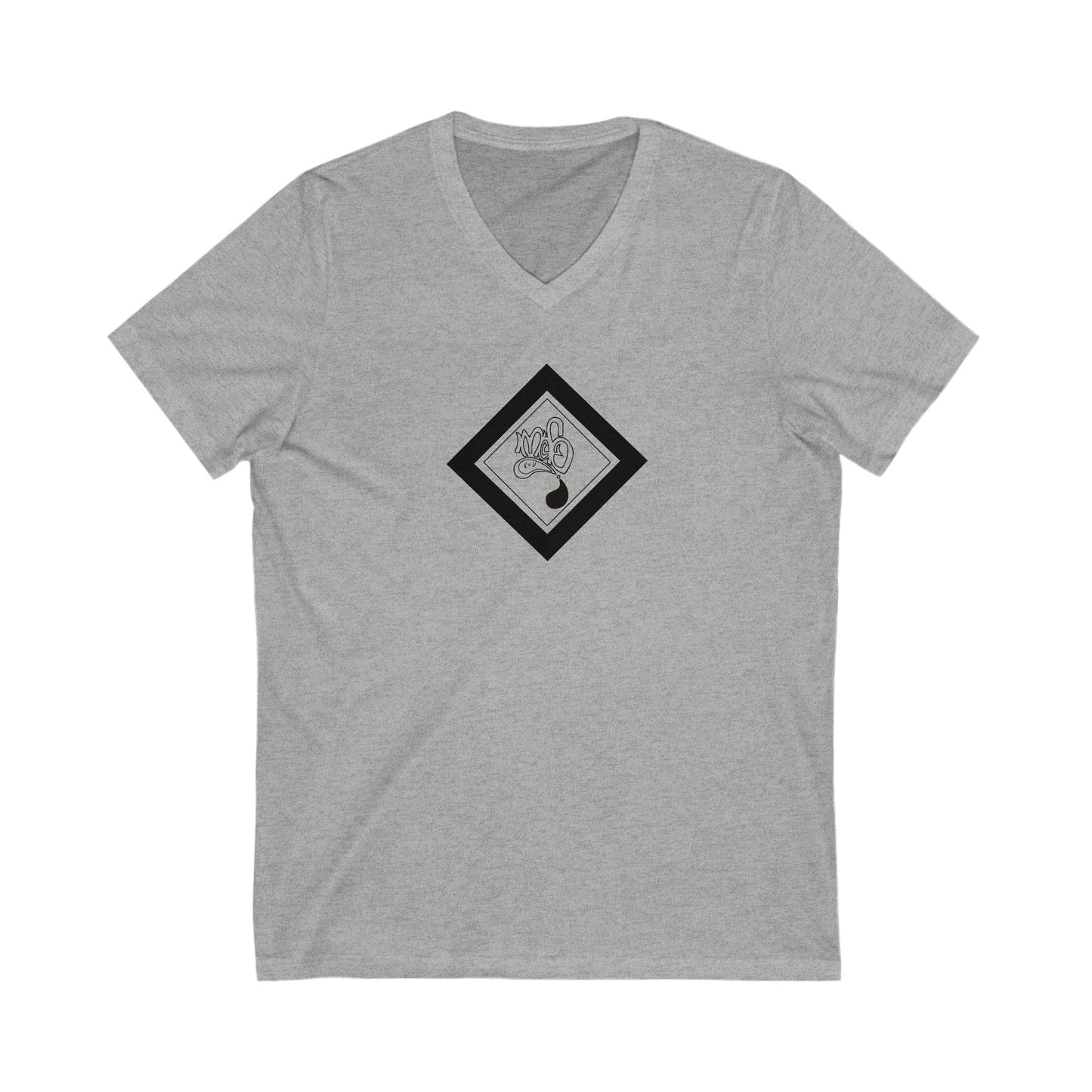 Relaxed V-Neck Graphic Tee, Casual Tee for Everyday Wear, Gift for Friends, Ideal for Relaxation, Summer Vibes