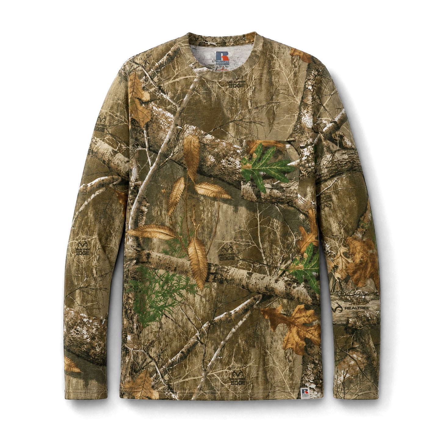 Camo Long Sleeve Tee — with mofo white 15 star logo