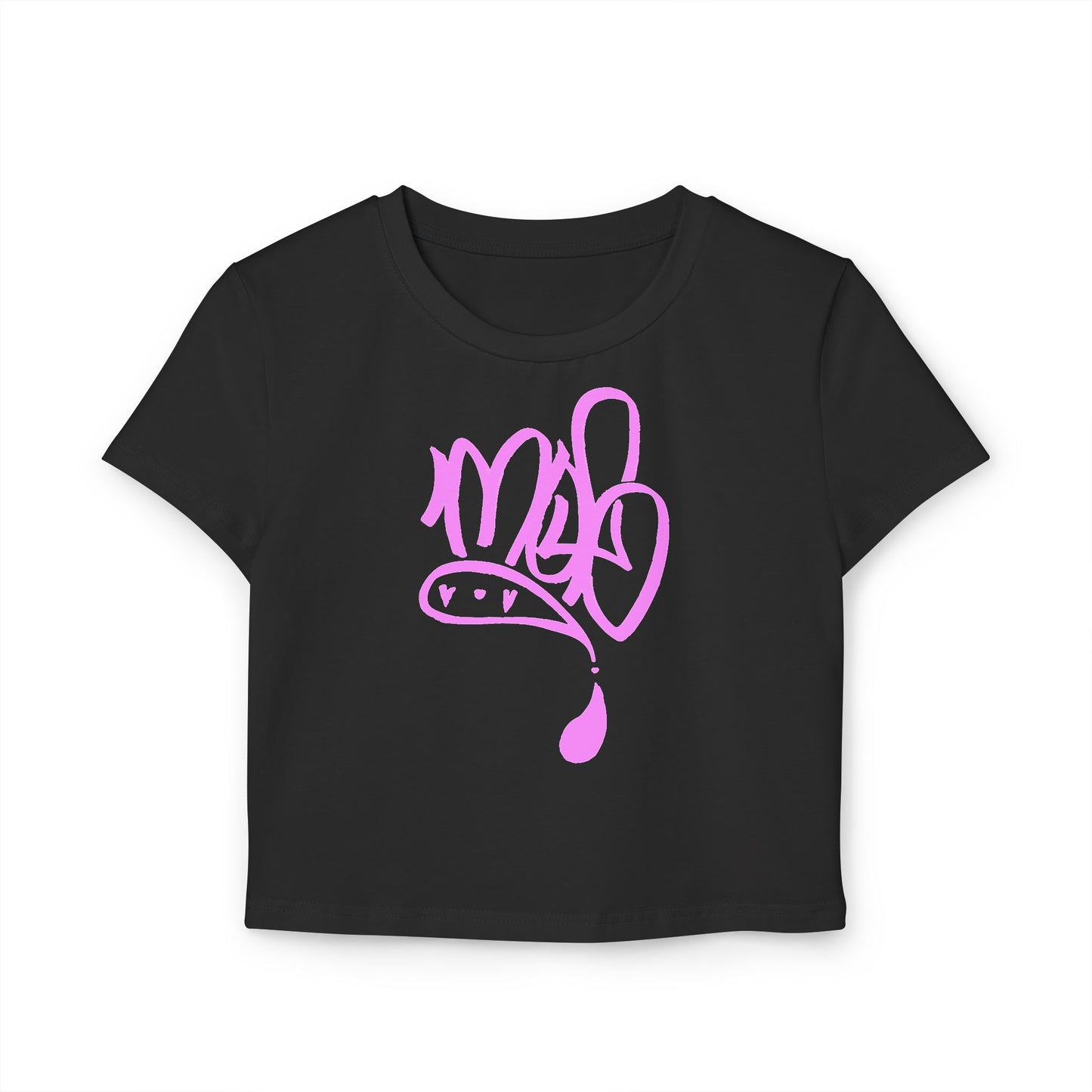 Trendy Women's Baby Tee with Pink Design - Stylish Crop Top, Casual Wear, Gift for Her, Birthday Tee, Summer Fashion