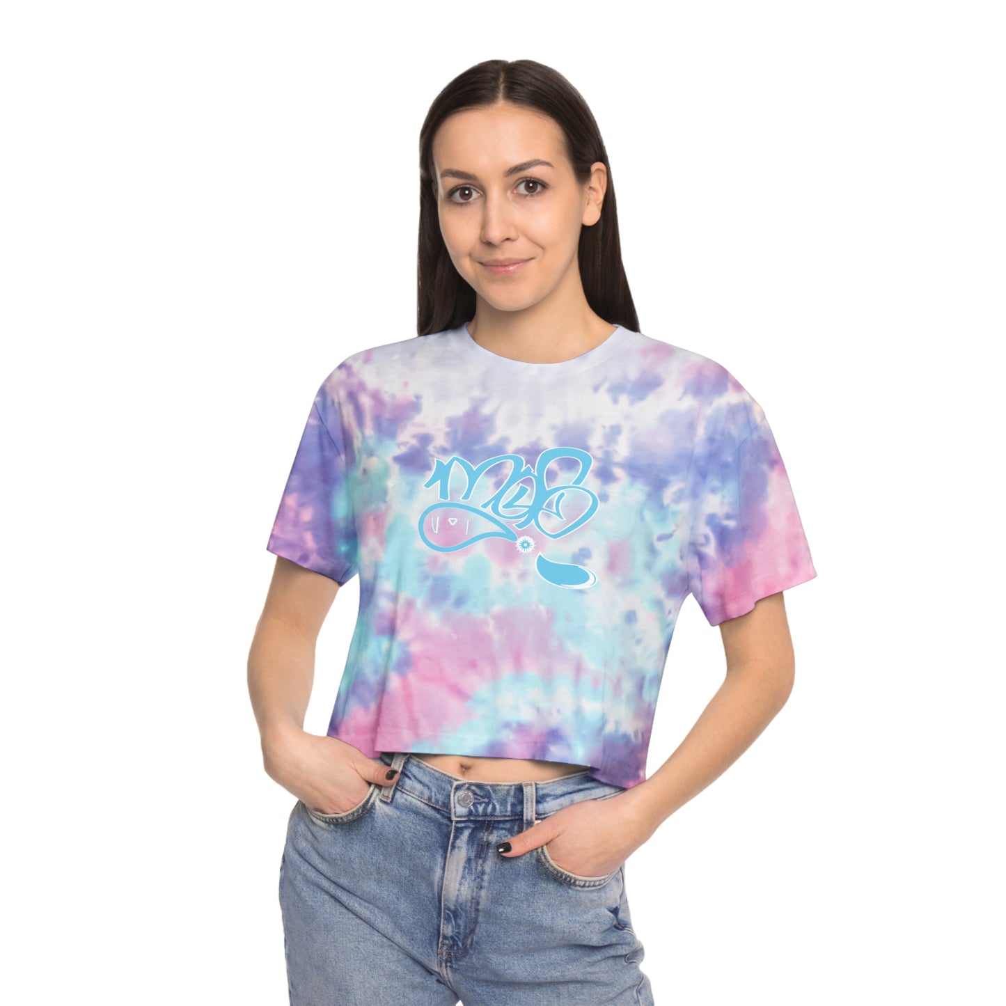 Women's Tie-Dye Crop Tee, Boho Style Top, Summer Fashion Shirt, Casual Beach Wear, Gift for Her, Festival Outfit