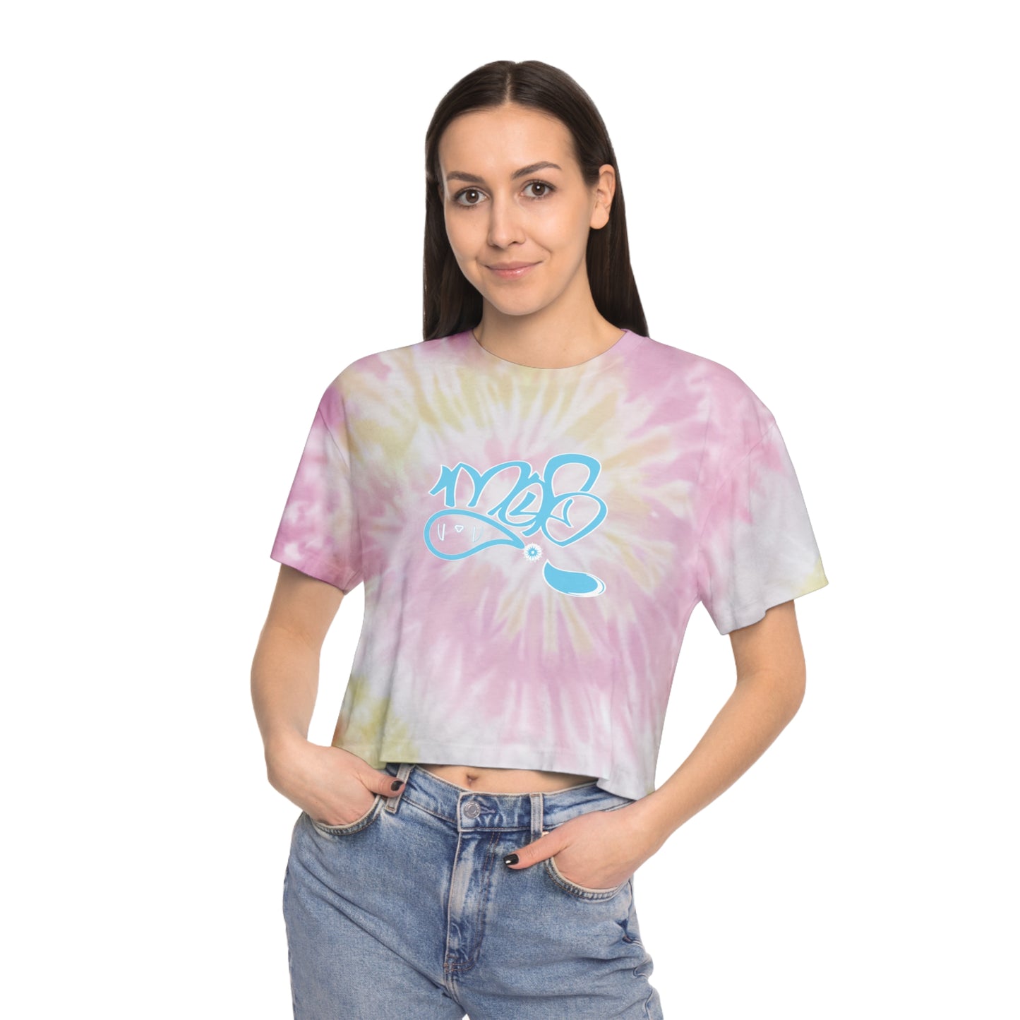 Women's Tie-Dye Crop Tee, Boho Style Top, Summer Fashion Shirt, Casual Beach Wear, Gift for Her, Festival Outfit