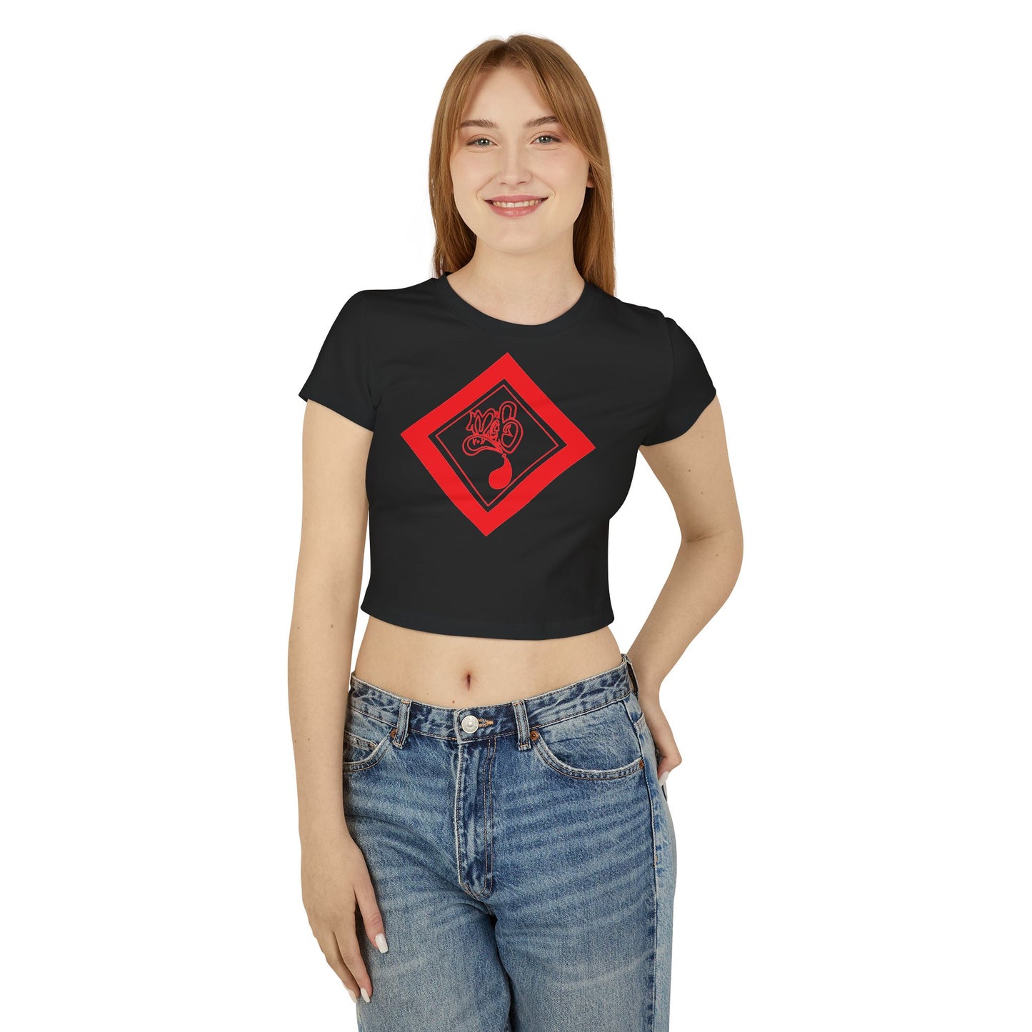 Trendy Women's Baby Tee with Unique Design, Casual Crop Top, Cute Summer Shirt, Gift for Her, Everyday Wear