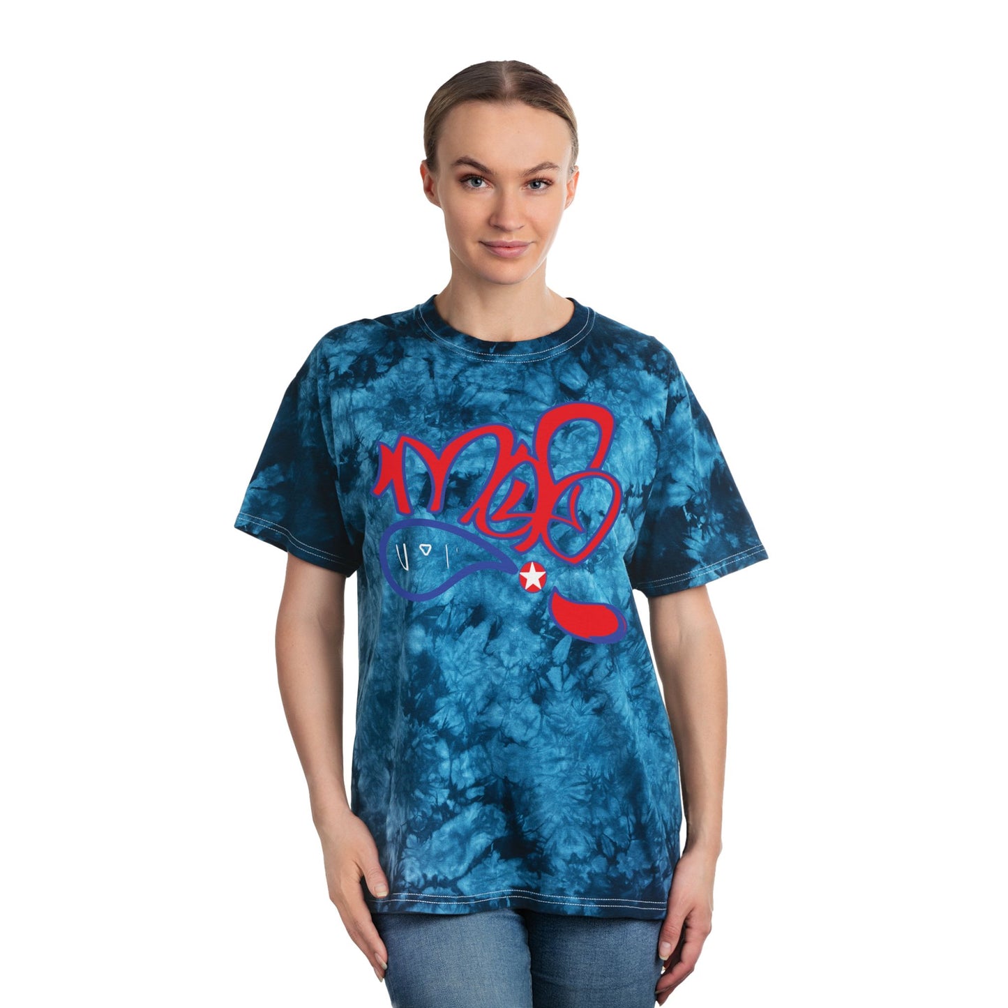 Crystal Tie-Dye Tee – Unisex Graphic T-Shirt, Boho Vibe, Summer Essential, Music Festival Wear, Gift for Teens