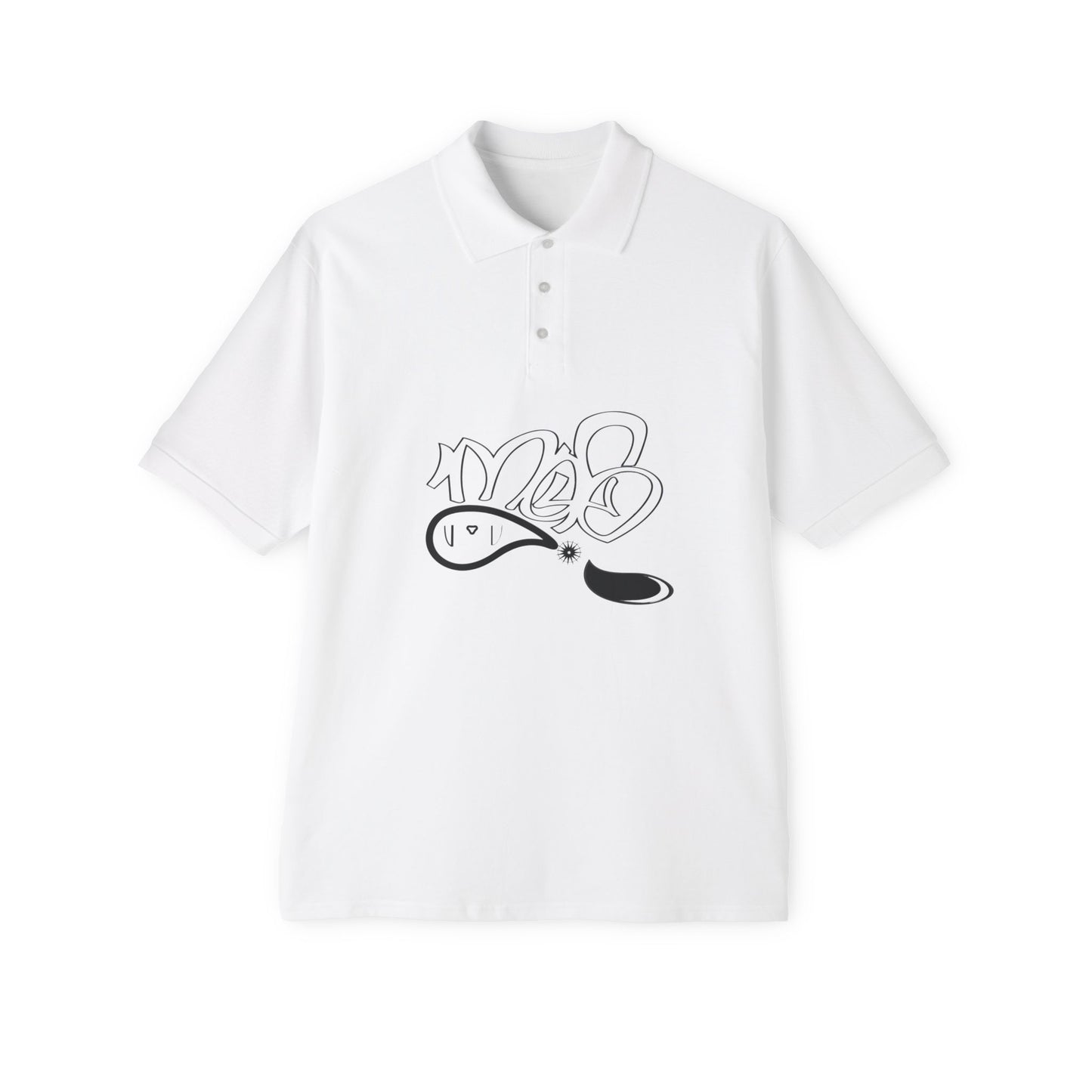 Casual Artistic Polo, Trendy Men's Shirt, Graphic Casual Wear, Unique Summer Top, Fashionable Gift for Him