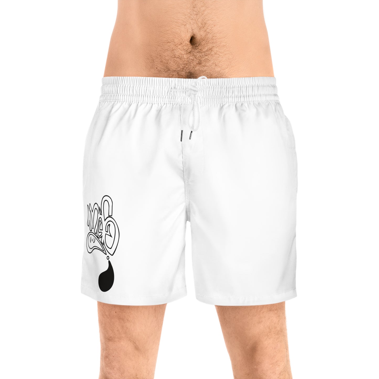 Men's Mid-Length Swim Shorts with Bold Graphic Design - Perfect for Beach, Poolside, Summer Vacations, Gifts for Him, Casual Wear