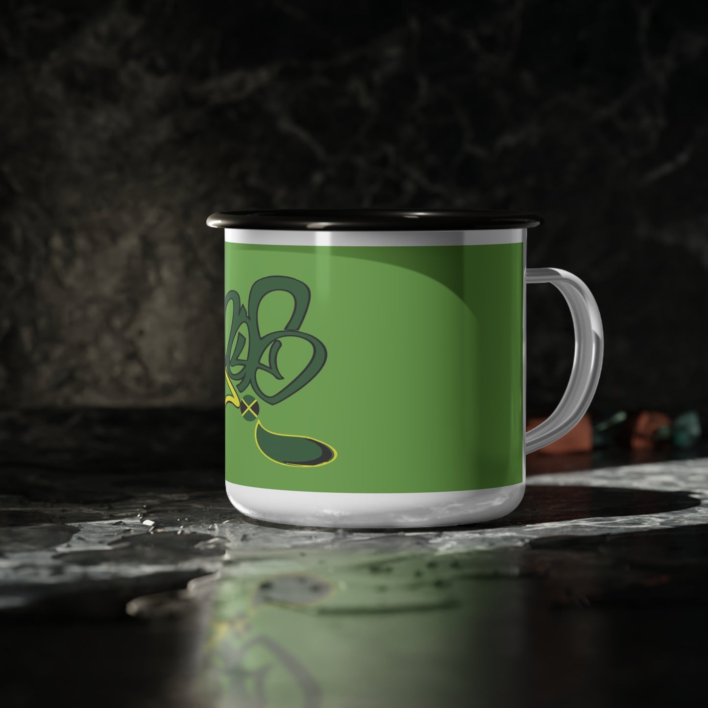 Rustic Enamel Camp Cup, Camping Mug, Outdoor Adventure Cup, Nature Lover Gift, Hiking Accessory, Picnic Essential